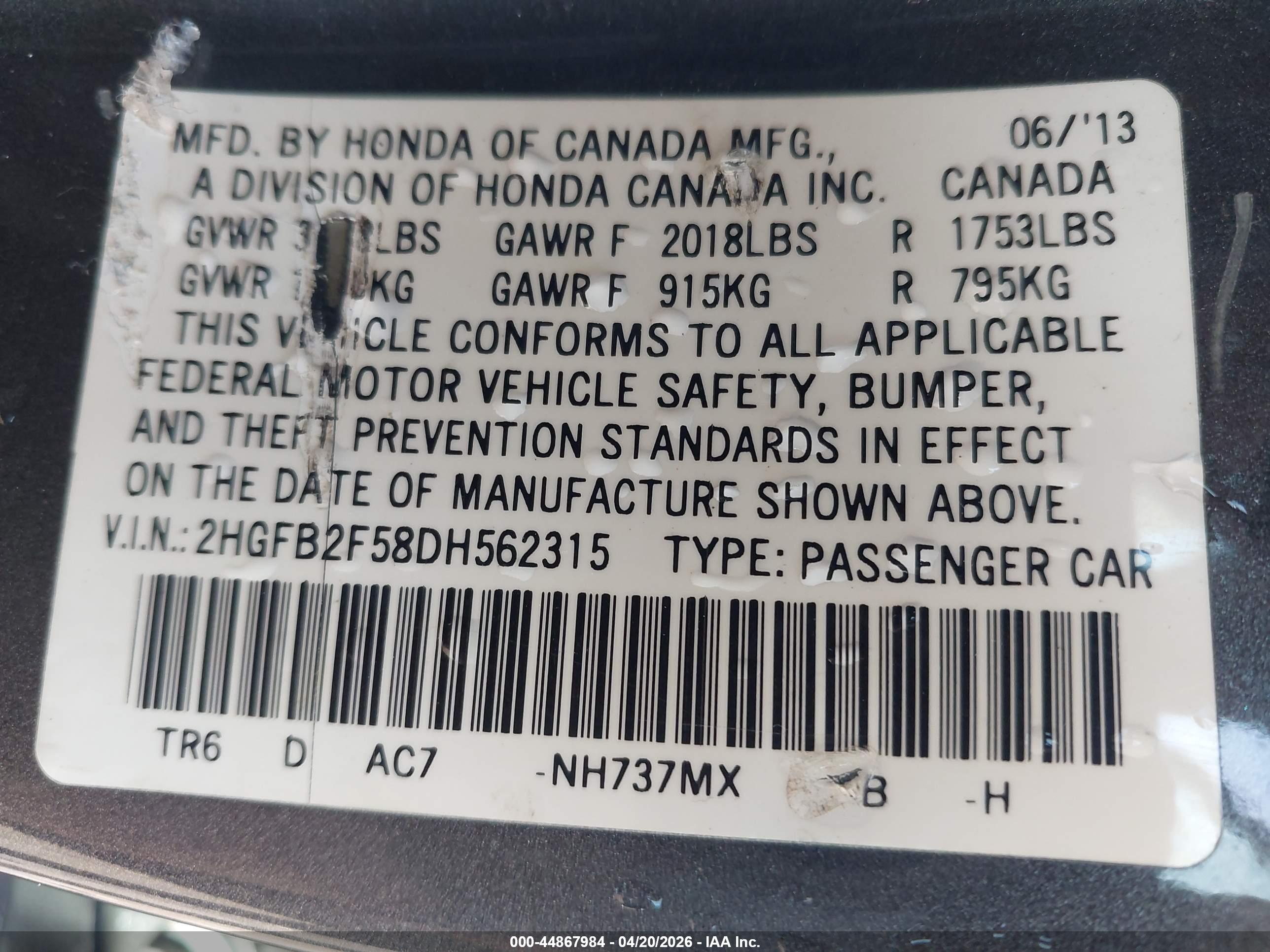 HONDA CIVIC image 9