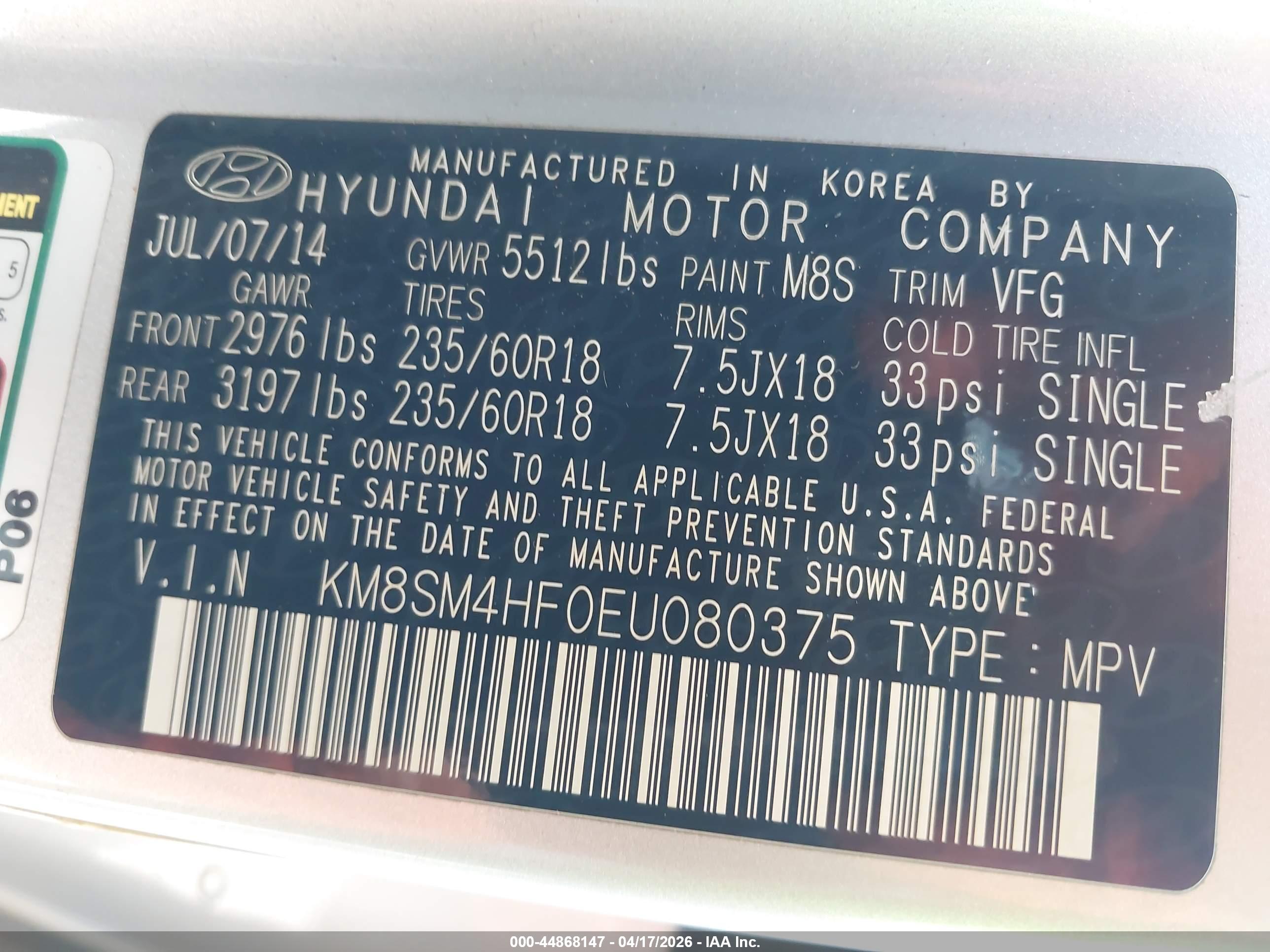 HYUNDAI SANTA image 9