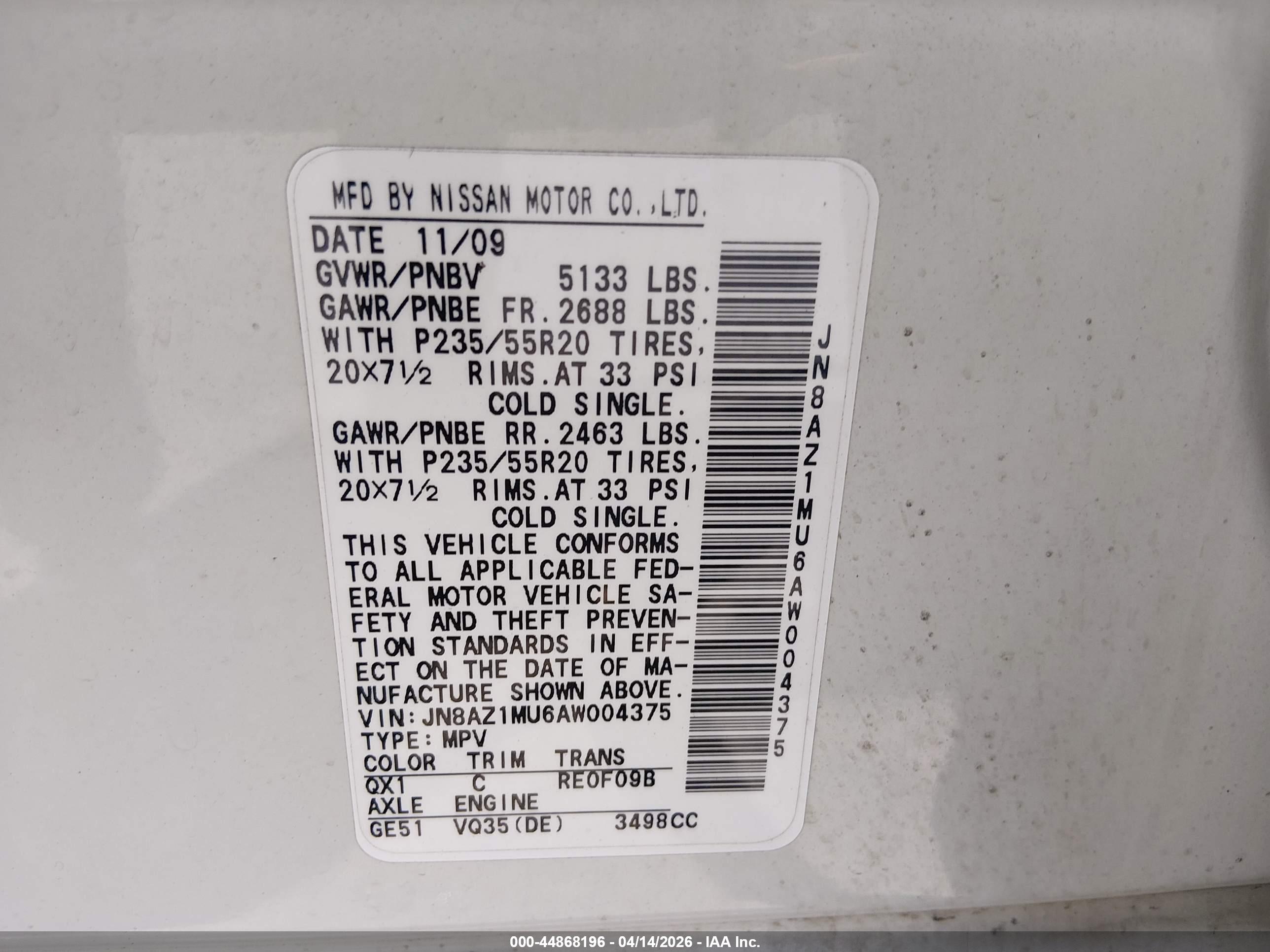 NISSAN MURANO image 9