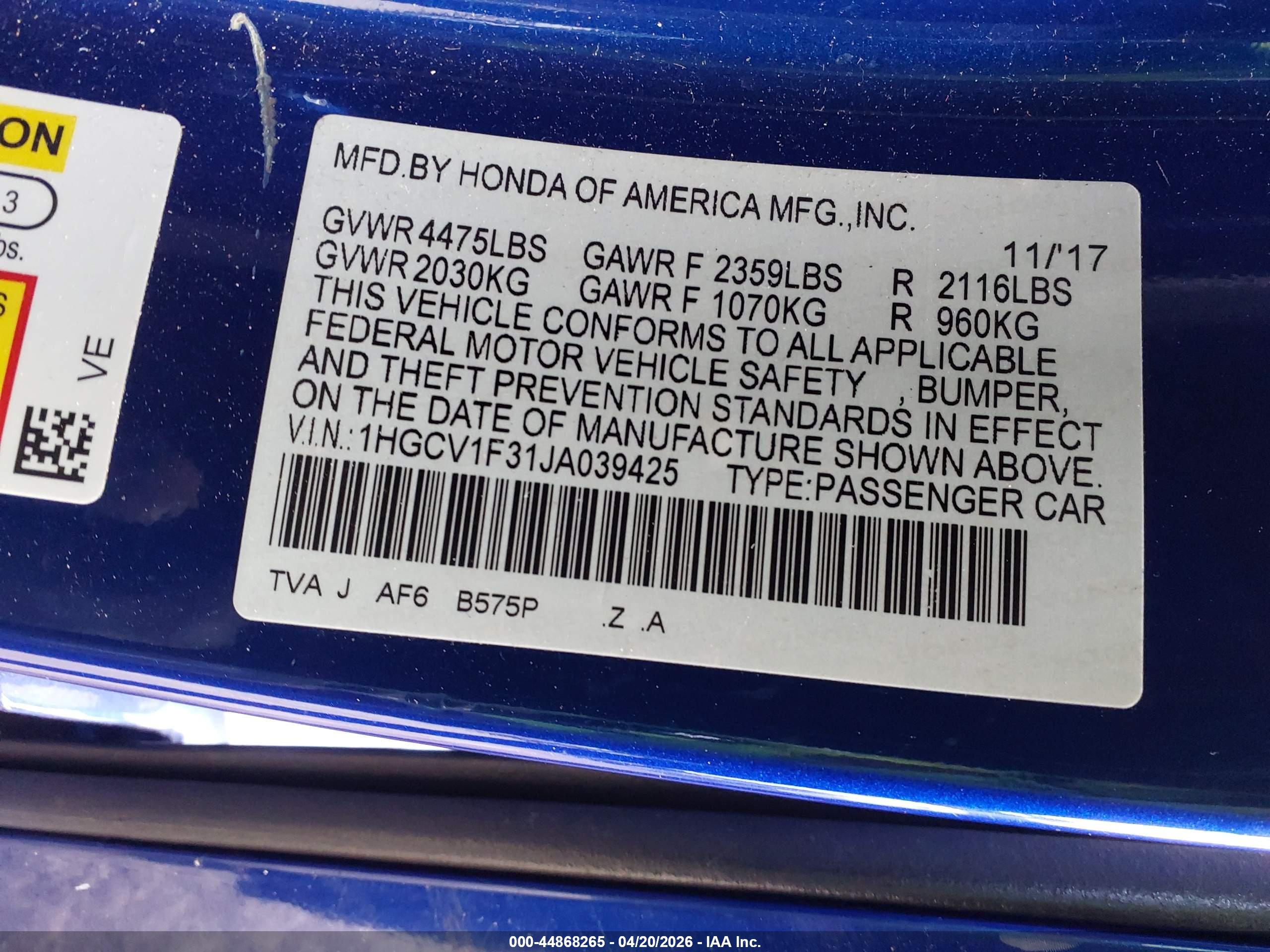 HONDA ACCORD image 9