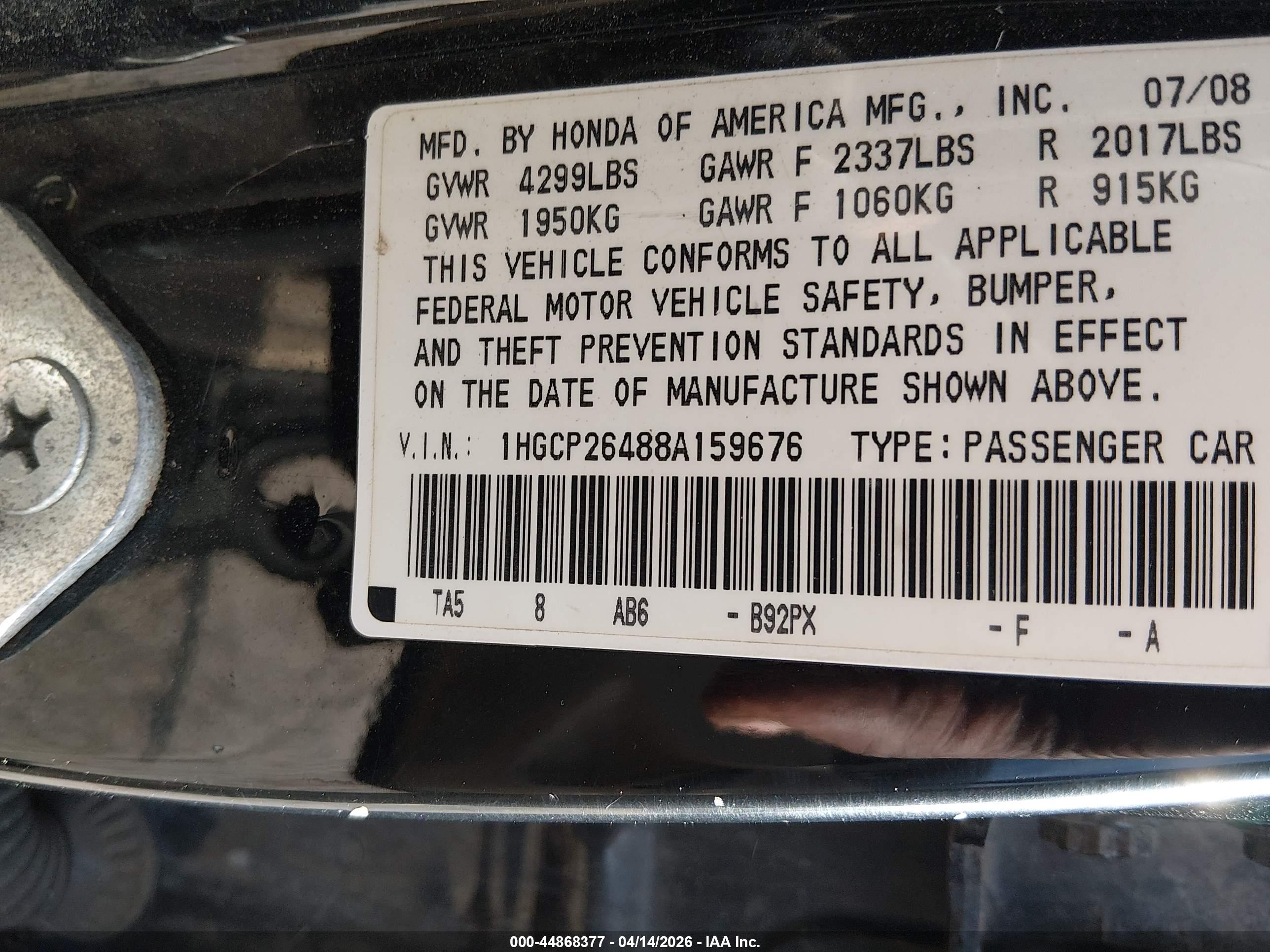 HONDA ACCORD image 9