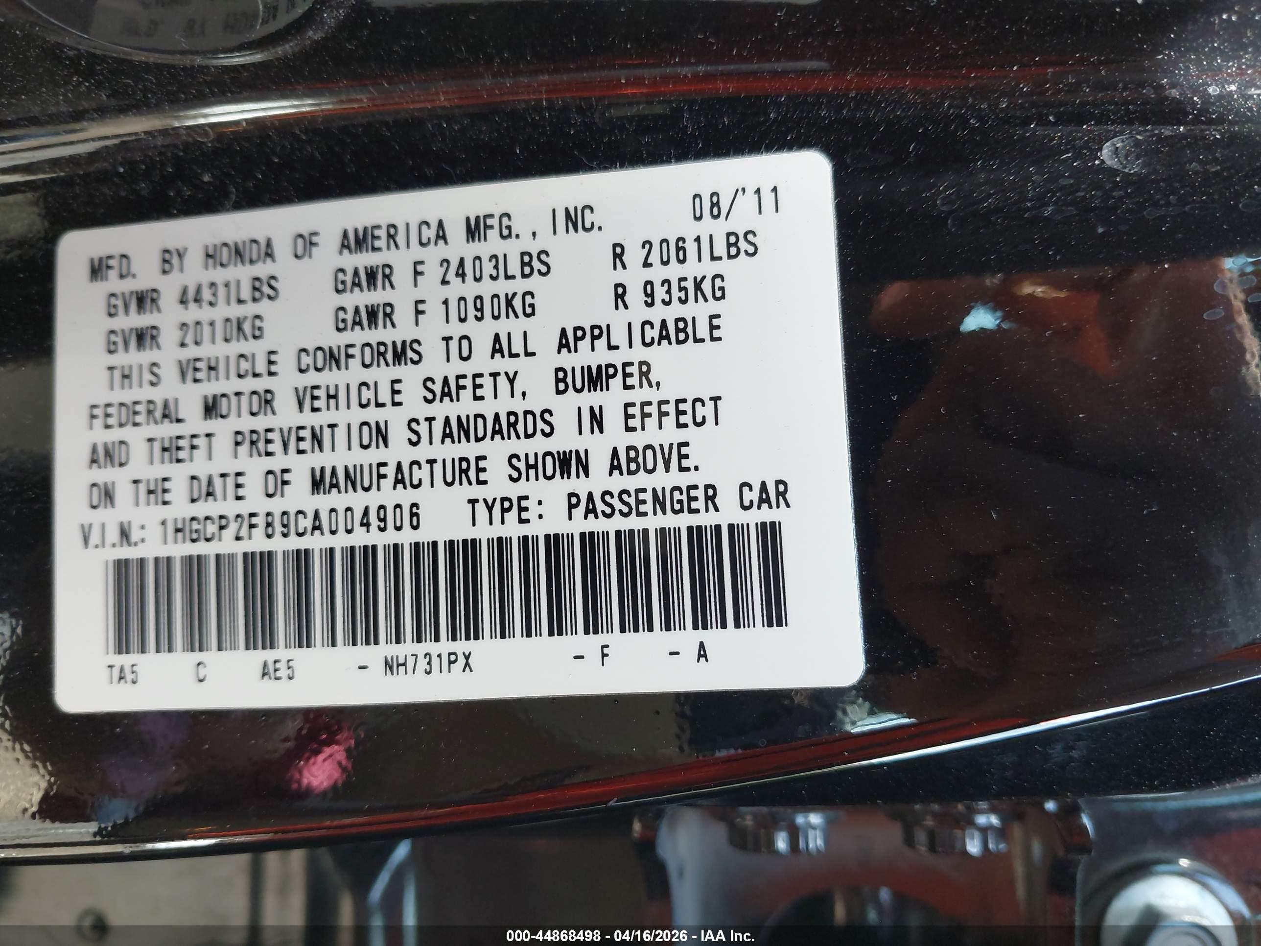 HONDA ACCORD image 9
