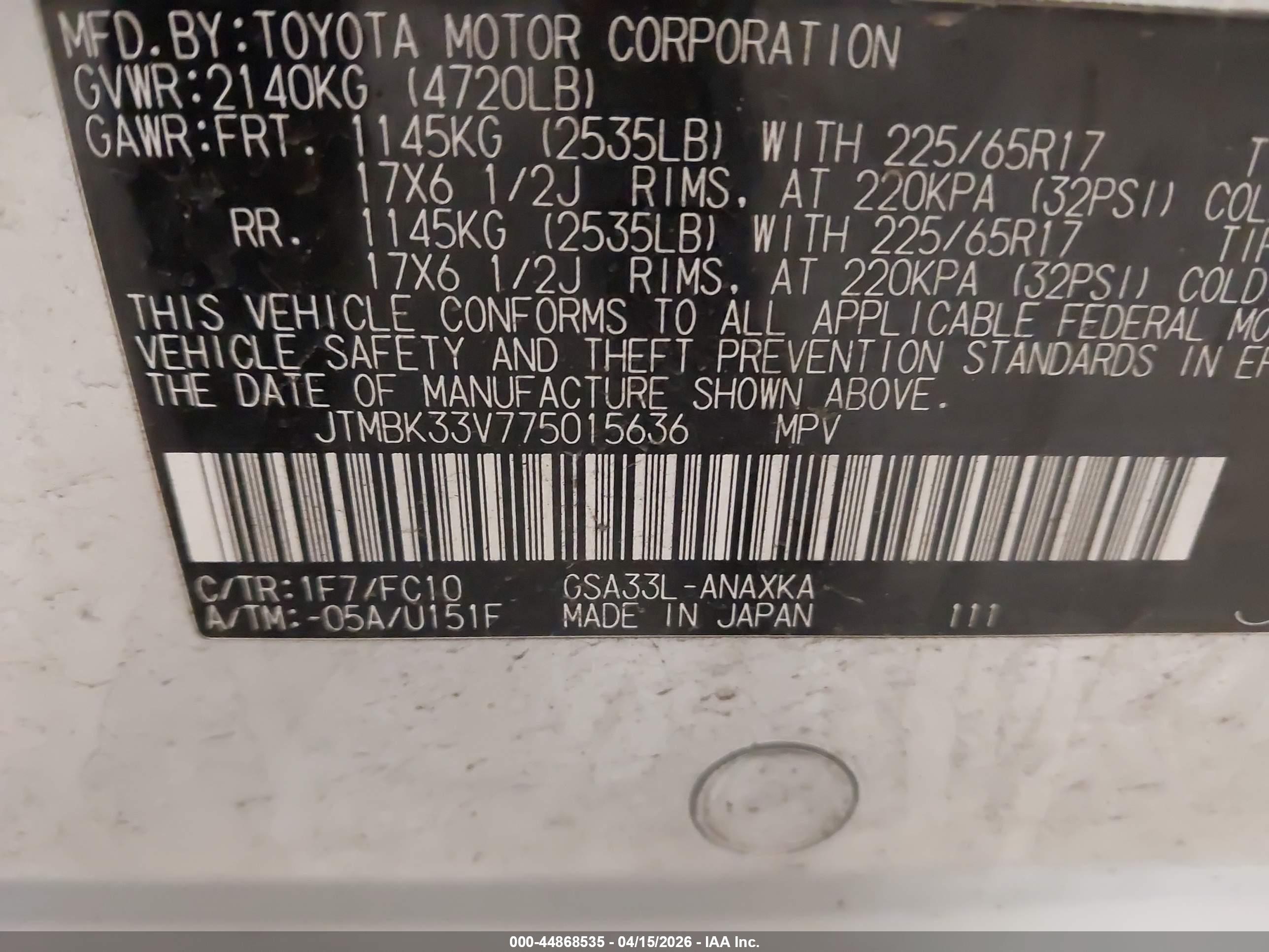 TOYOTA RAV4 image 9