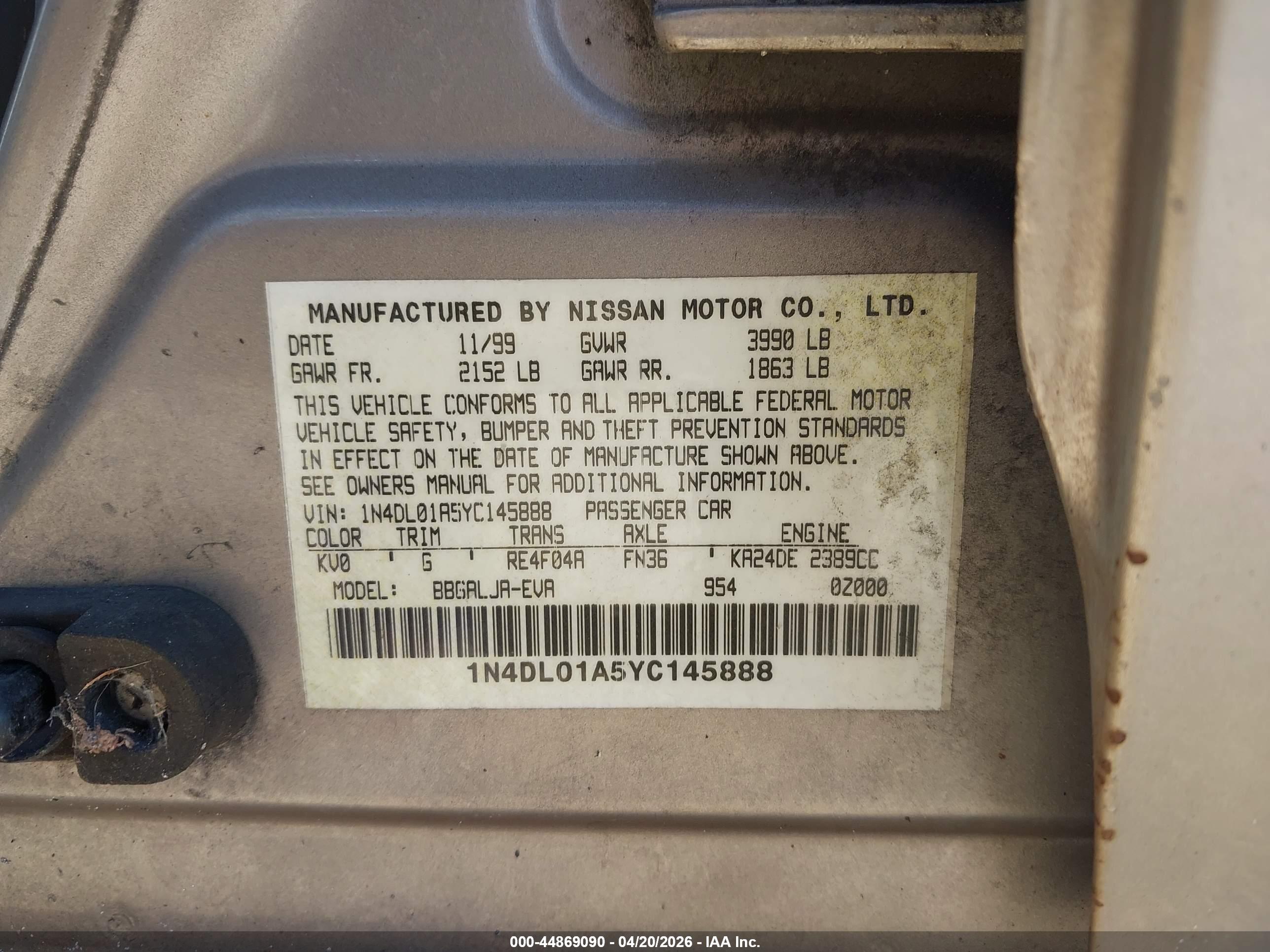 NISSAN ALTIMA image 9