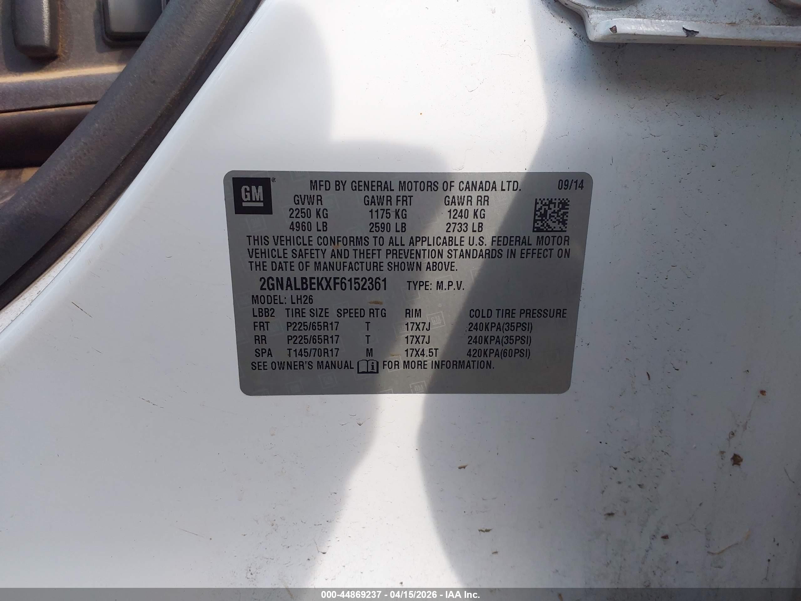 CHEVROLET EQUINOX image 9
