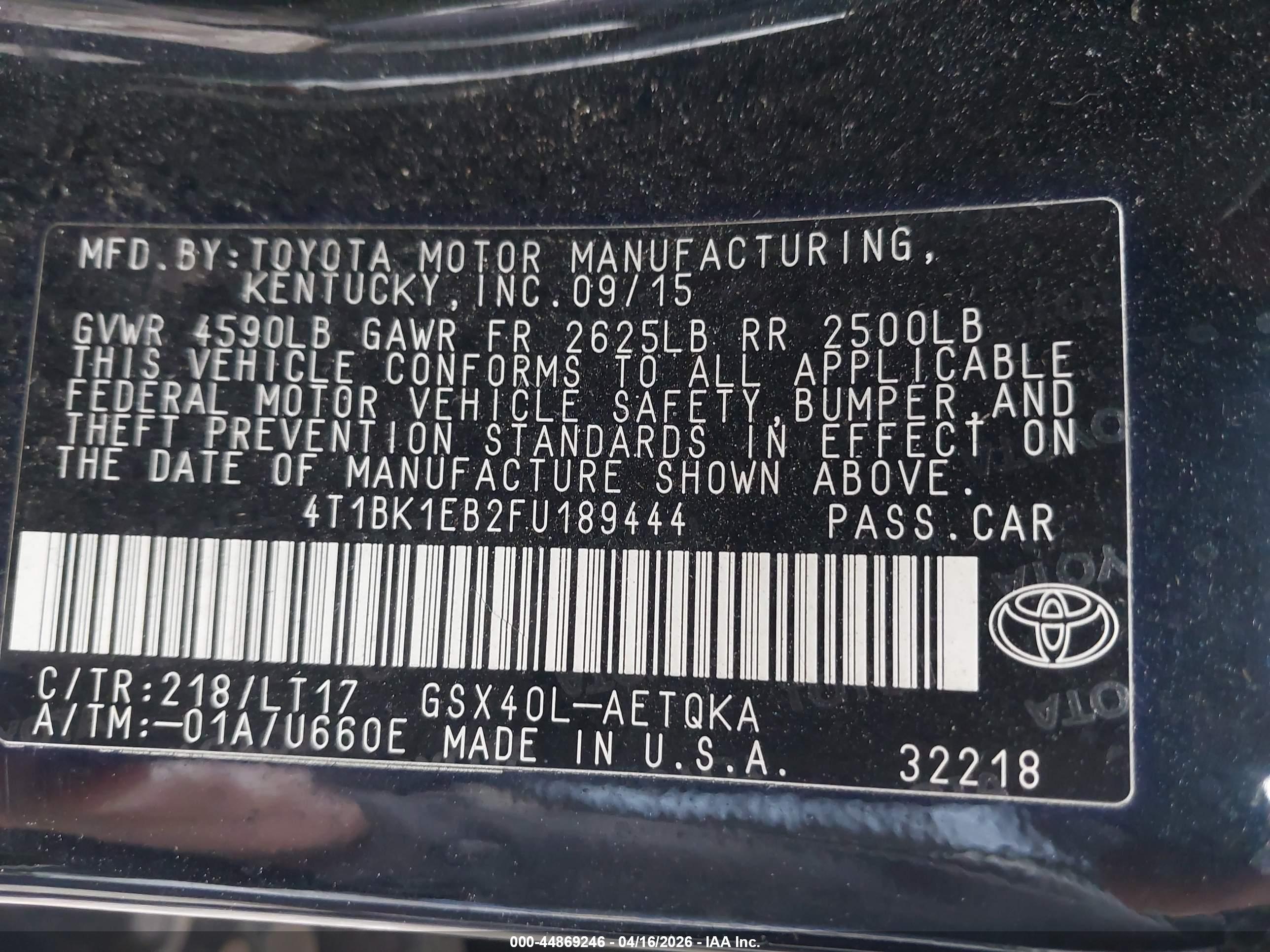 TOYOTA AVALON image 9