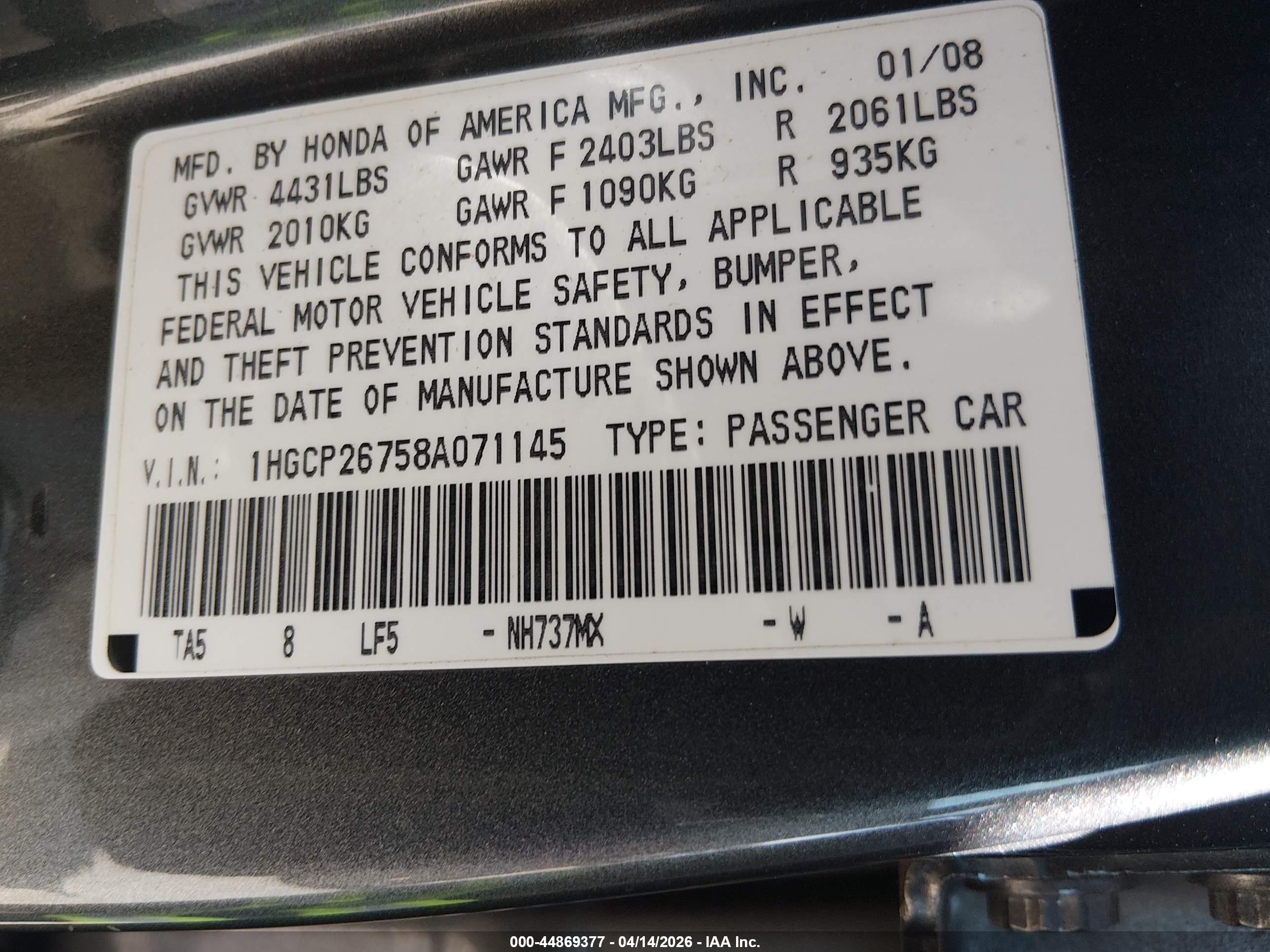 HONDA ACCORD image 9