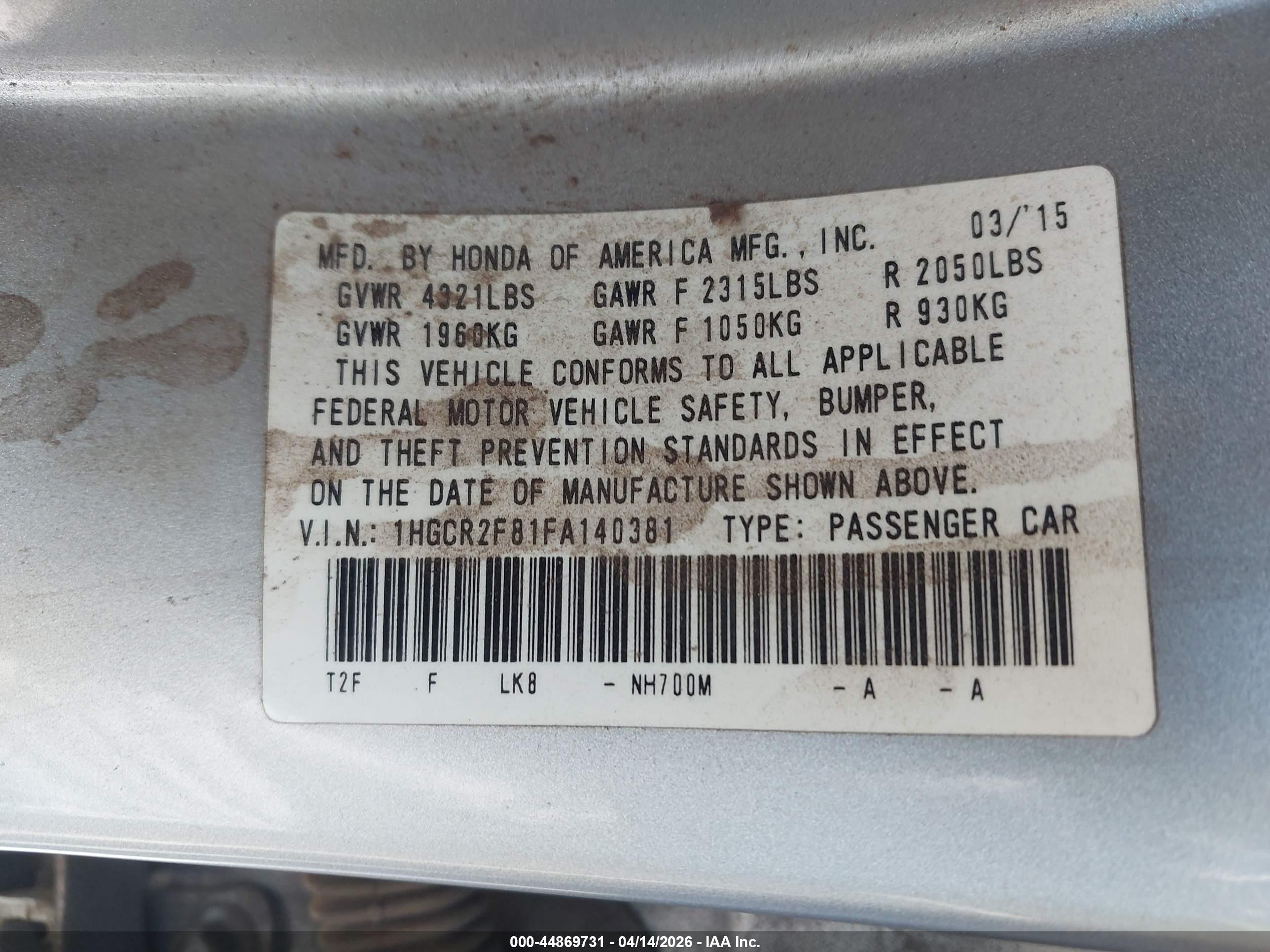HONDA ACCORD image 9