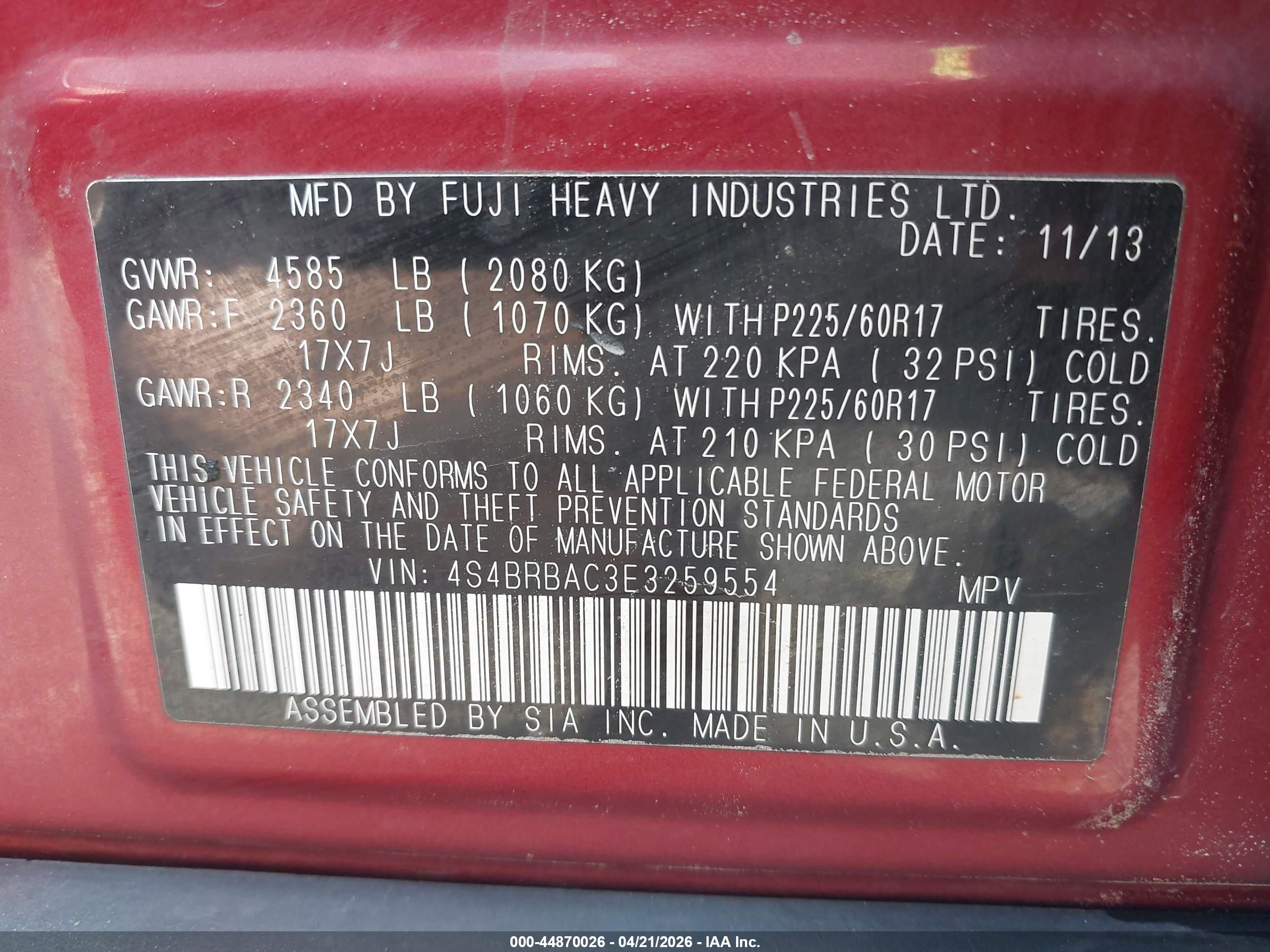 SUBARU OUTBACK image 9