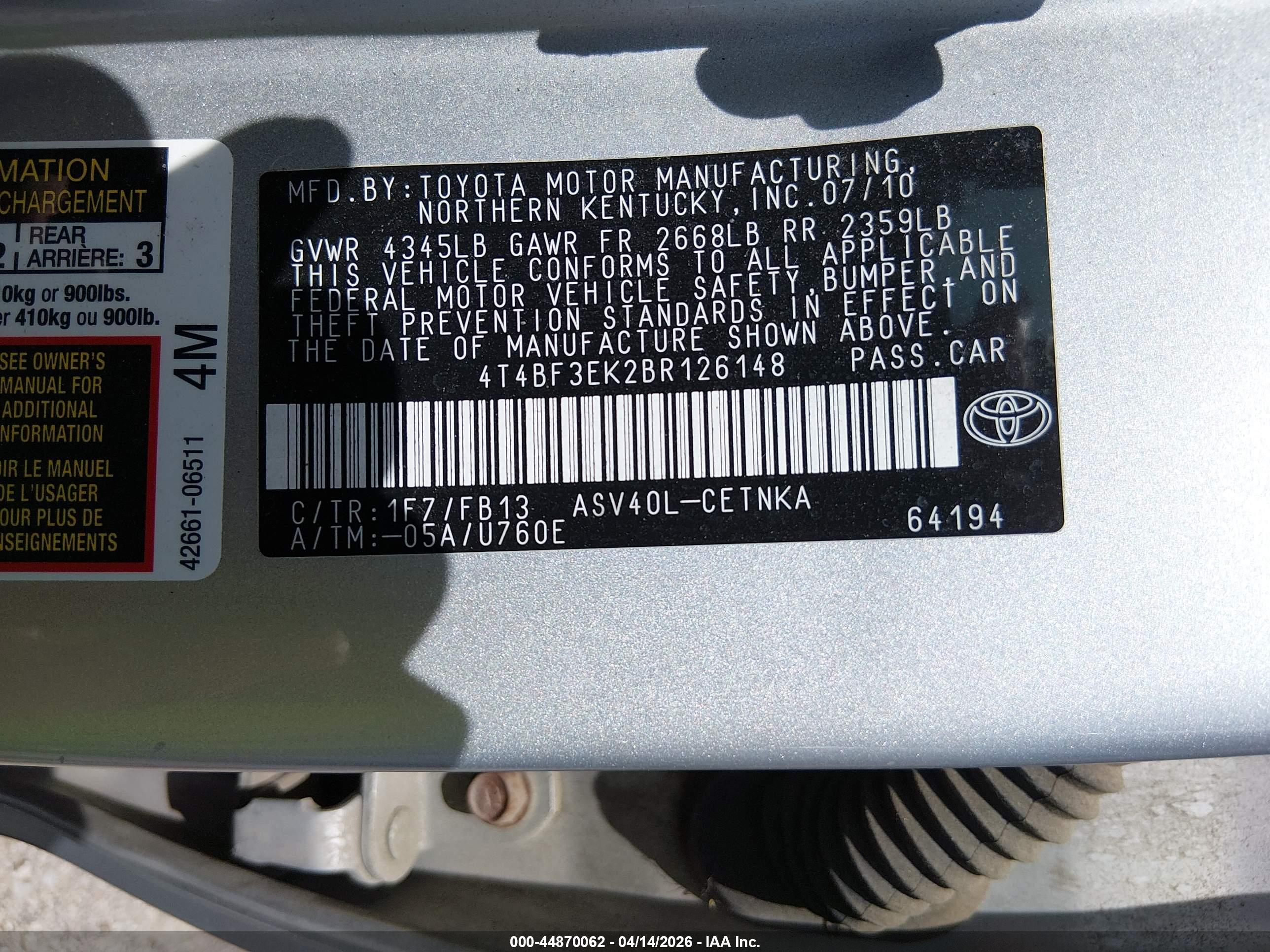TOYOTA CAMRY image 9