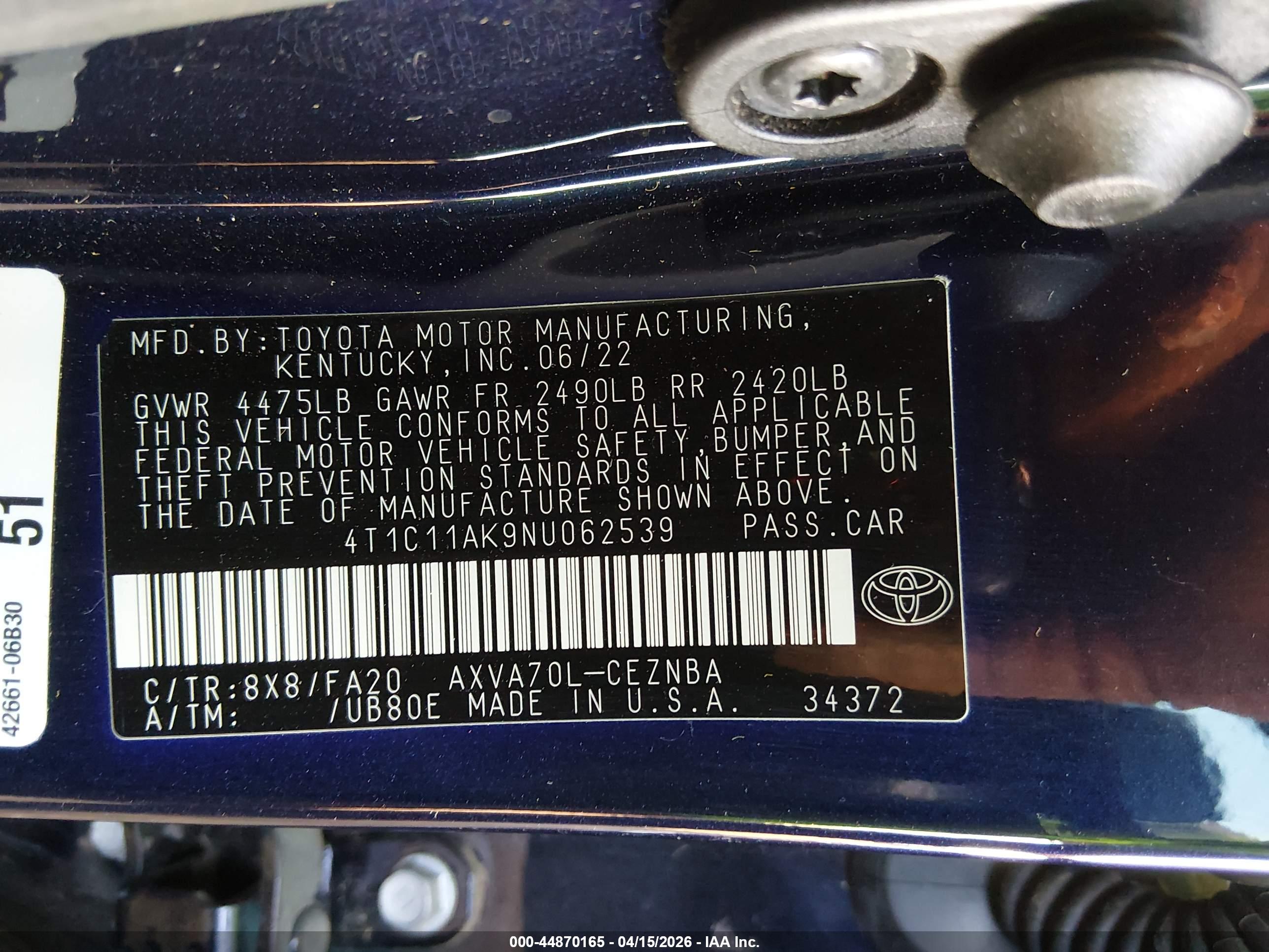 TOYOTA CAMRY image 9
