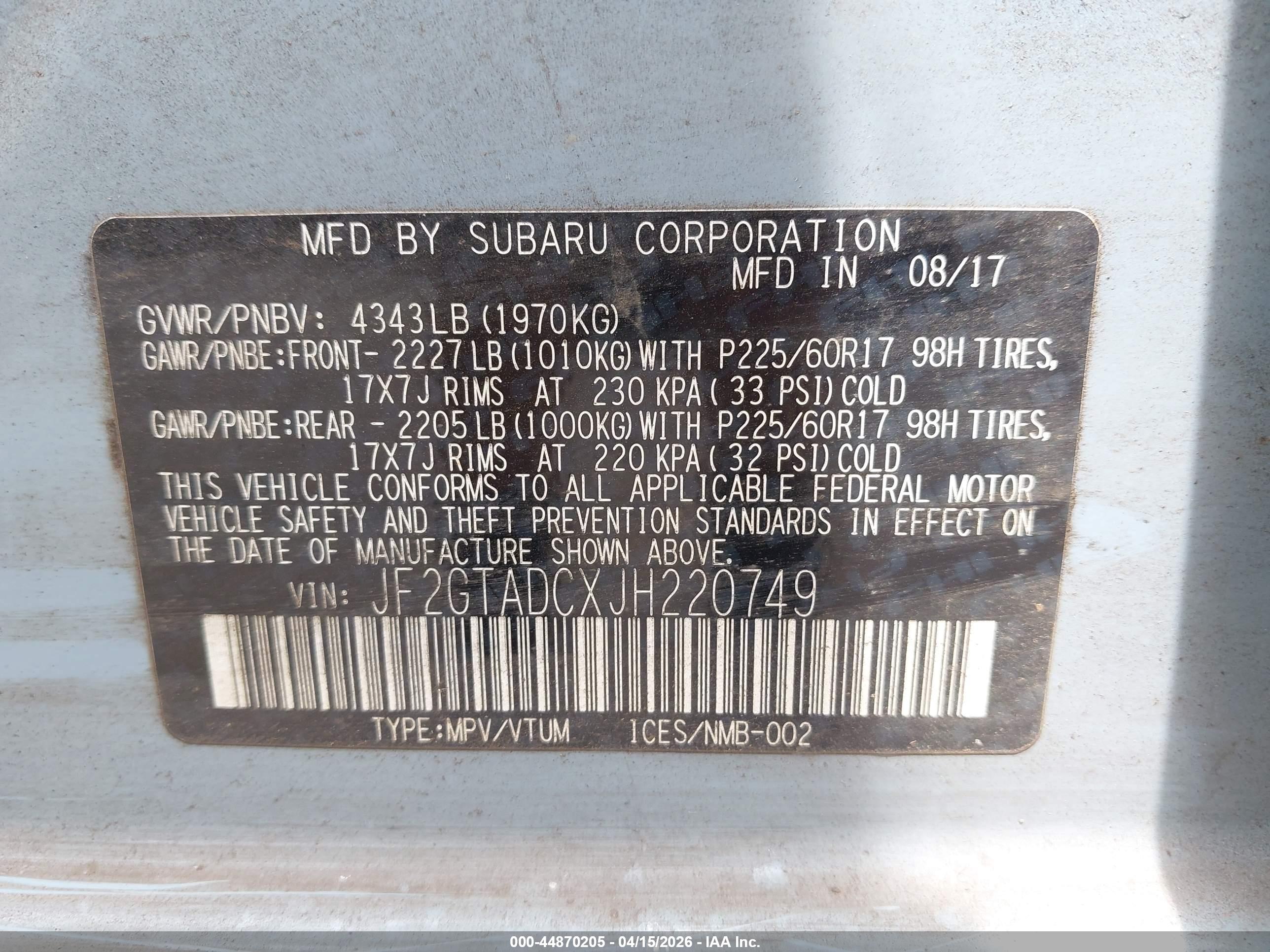 SUBARU CROSSTREK image 9