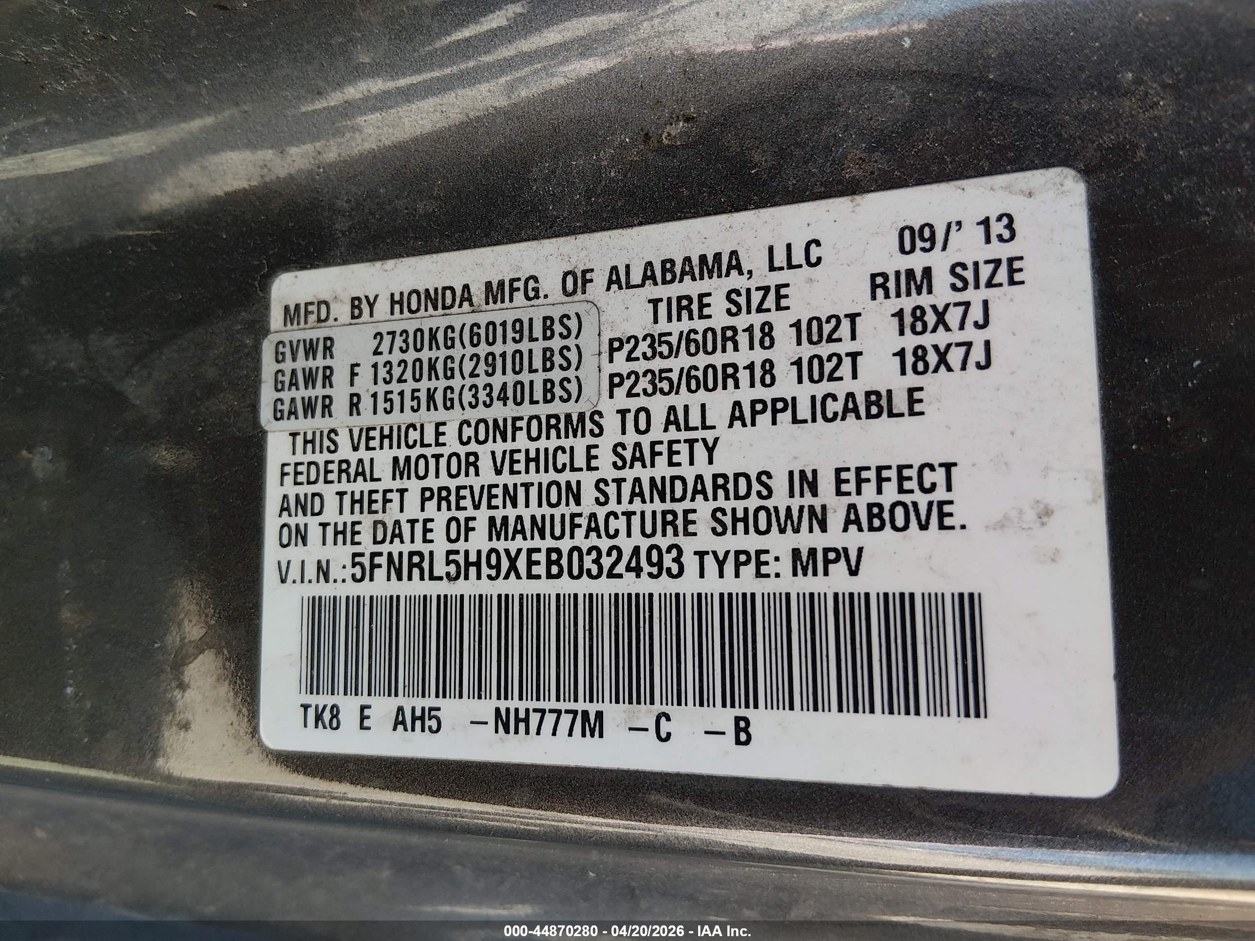 HONDA ODYSSEY image 9