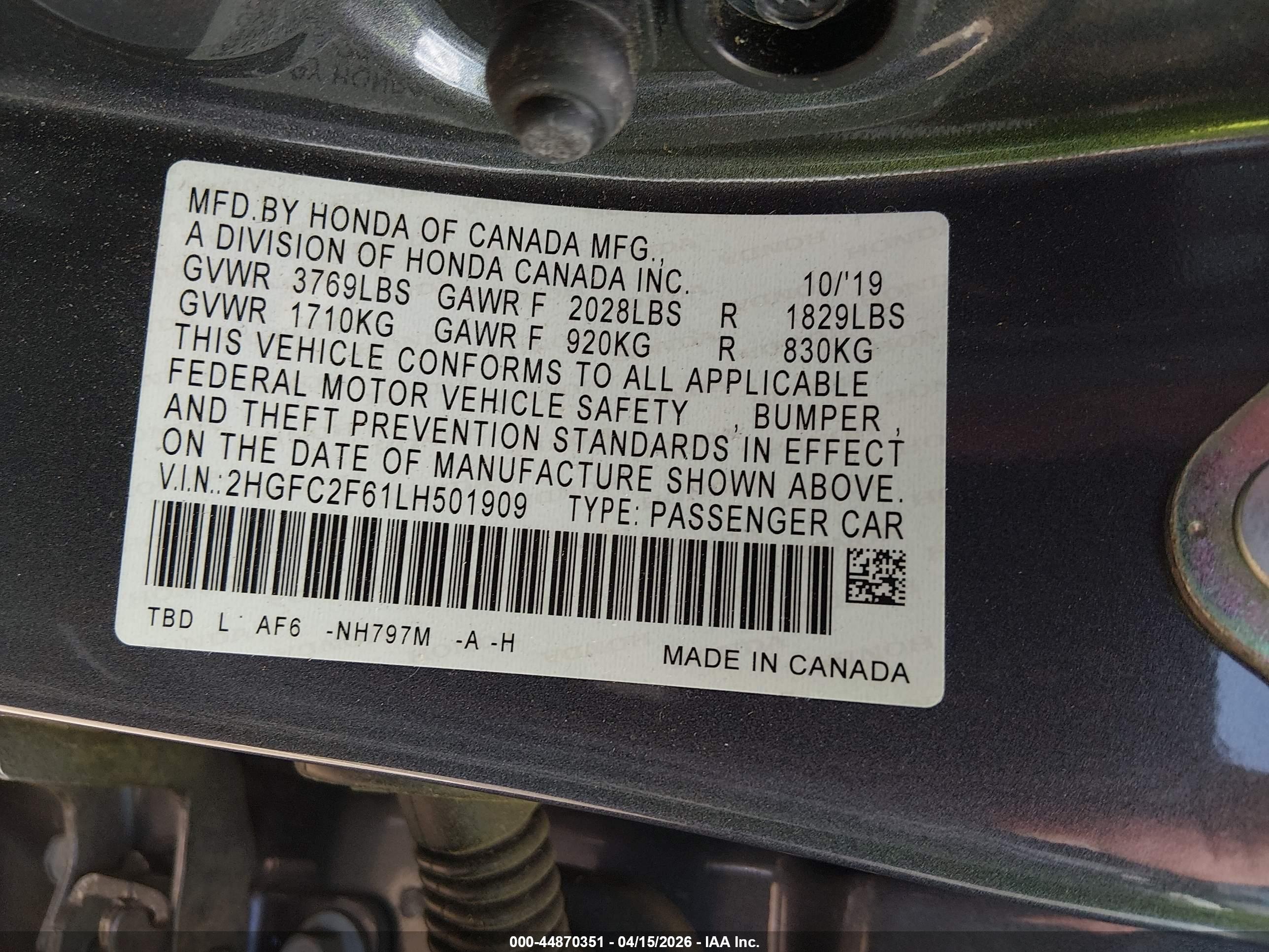 HONDA CIVIC image 9