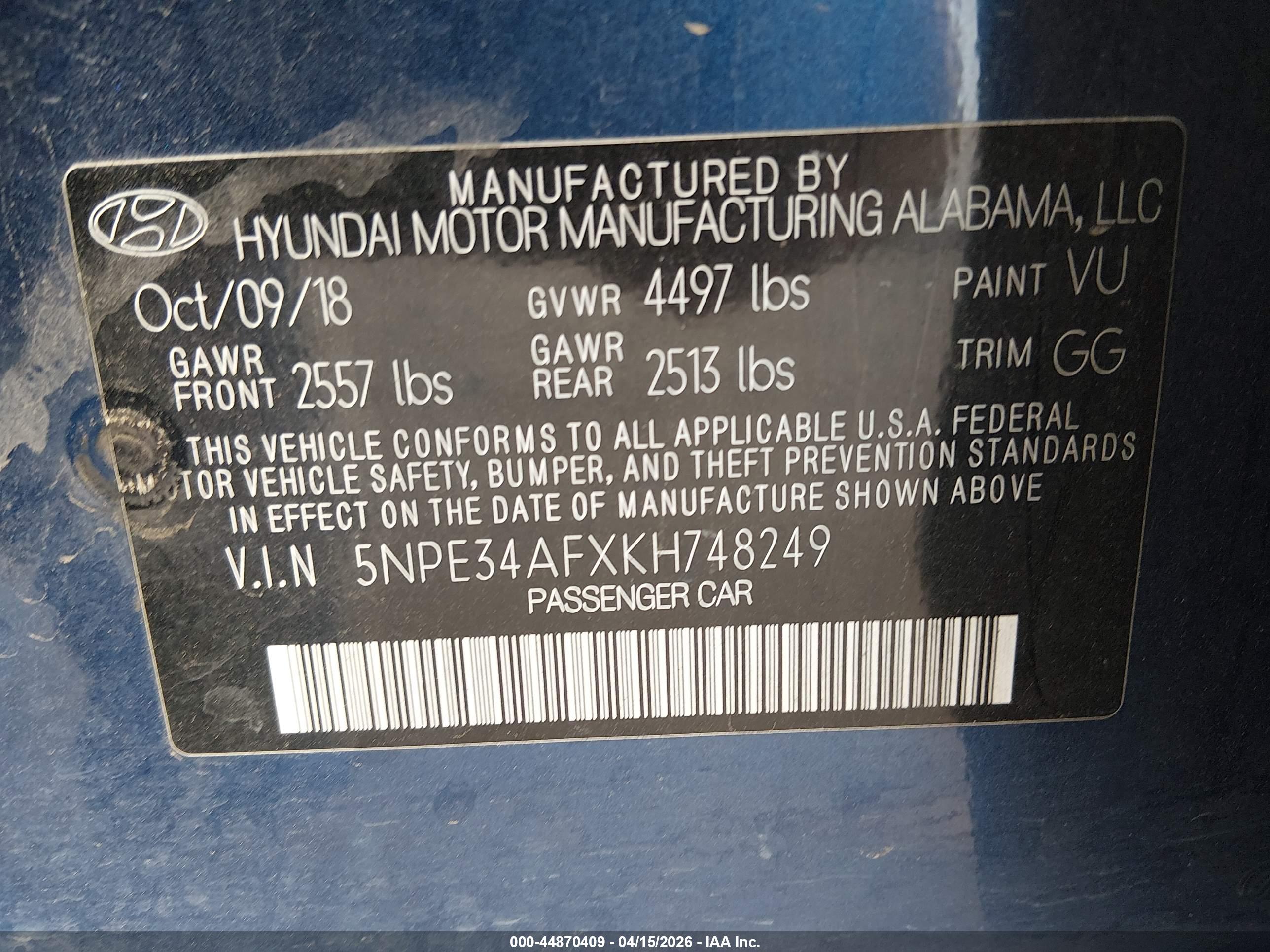 HYUNDAI SONATA image 9