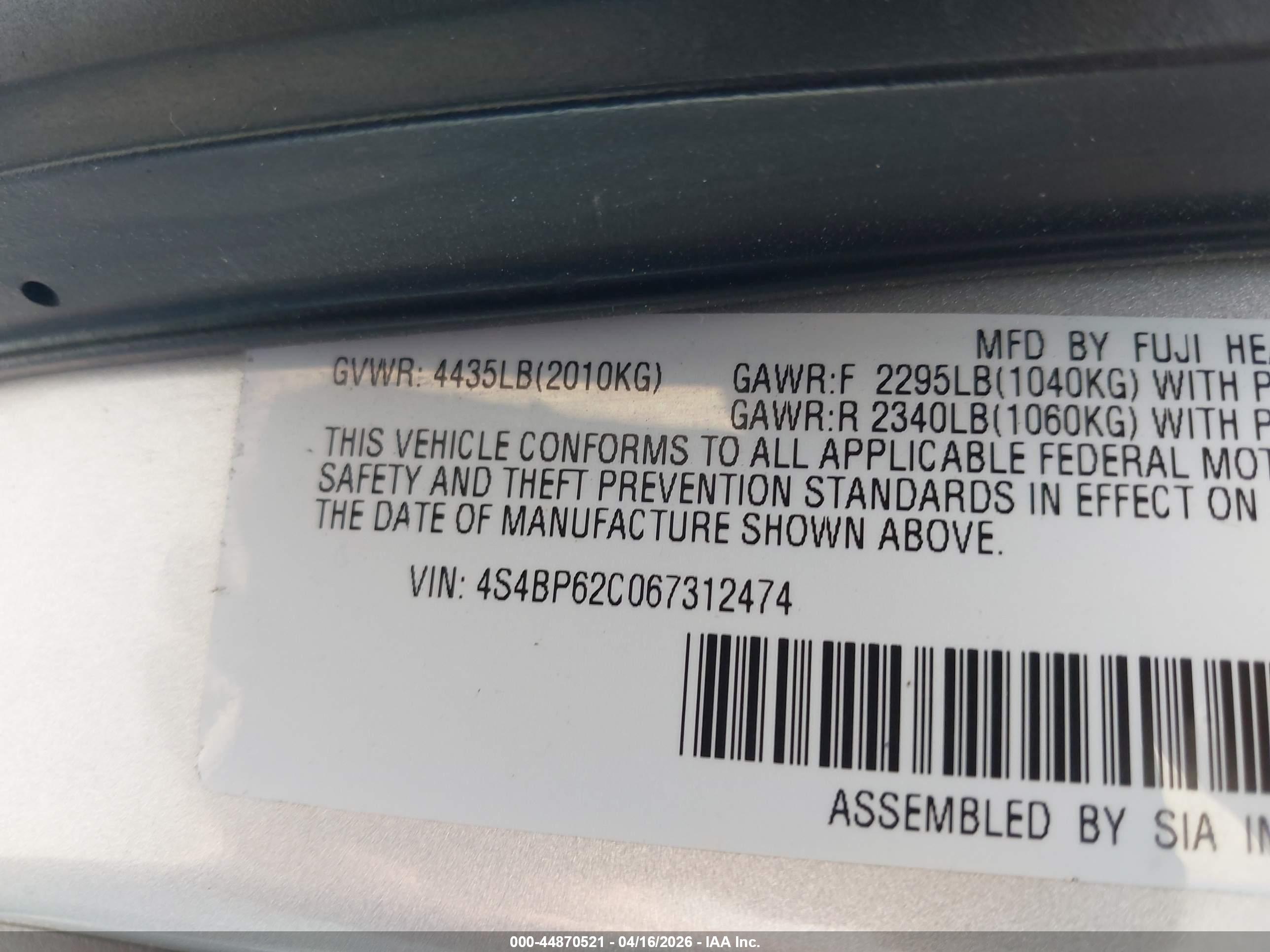 SUBARU OUTBACK image 9