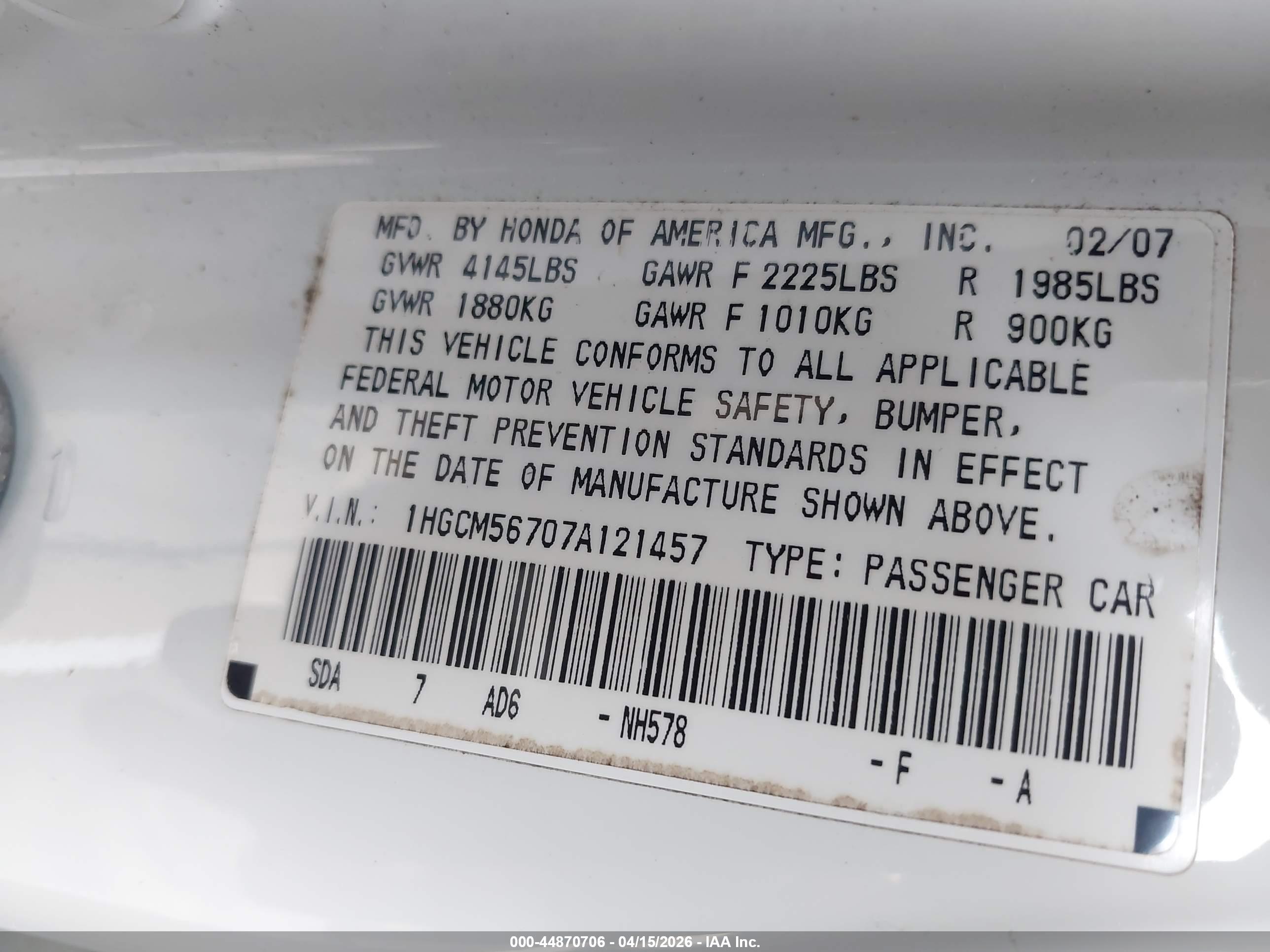 HONDA ACCORD image 9