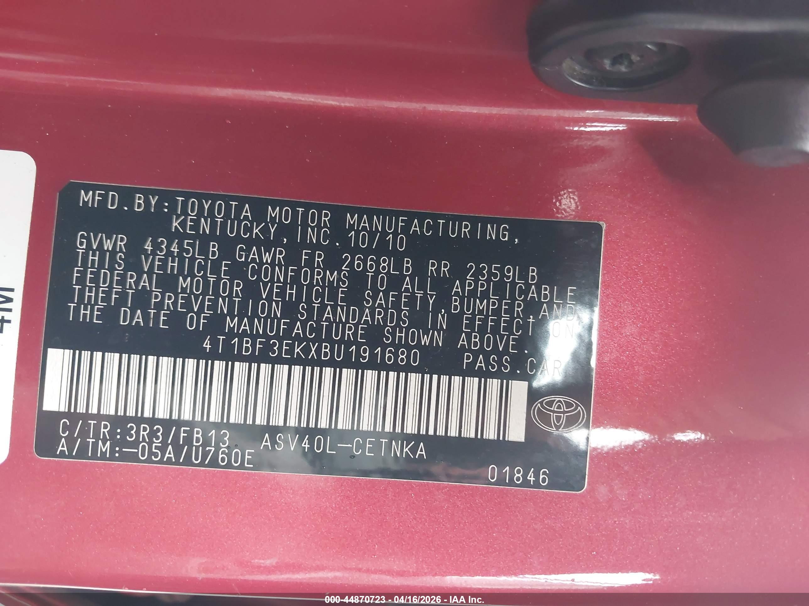 TOYOTA CAMRY image 9