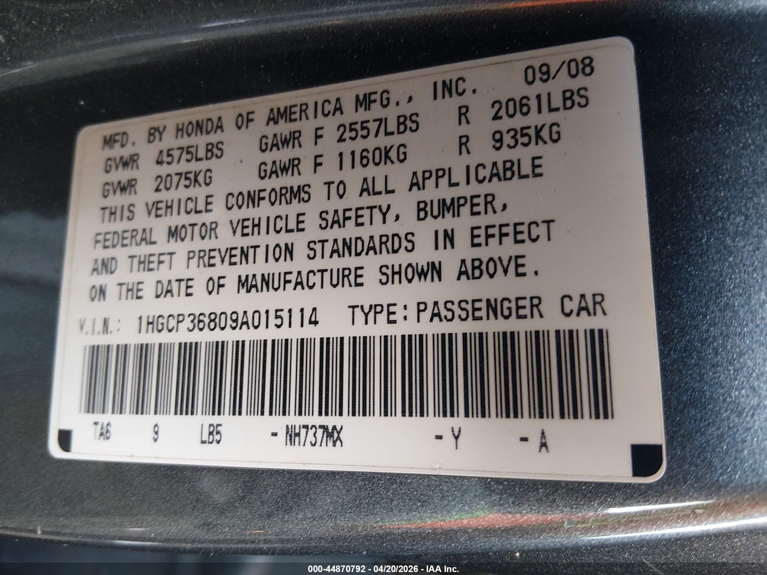 HONDA ACCORD image 9