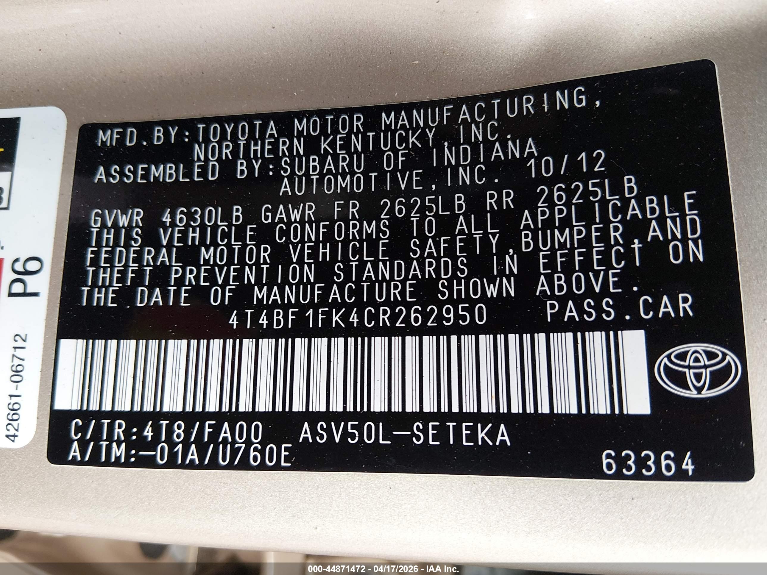 TOYOTA CAMRY image 9