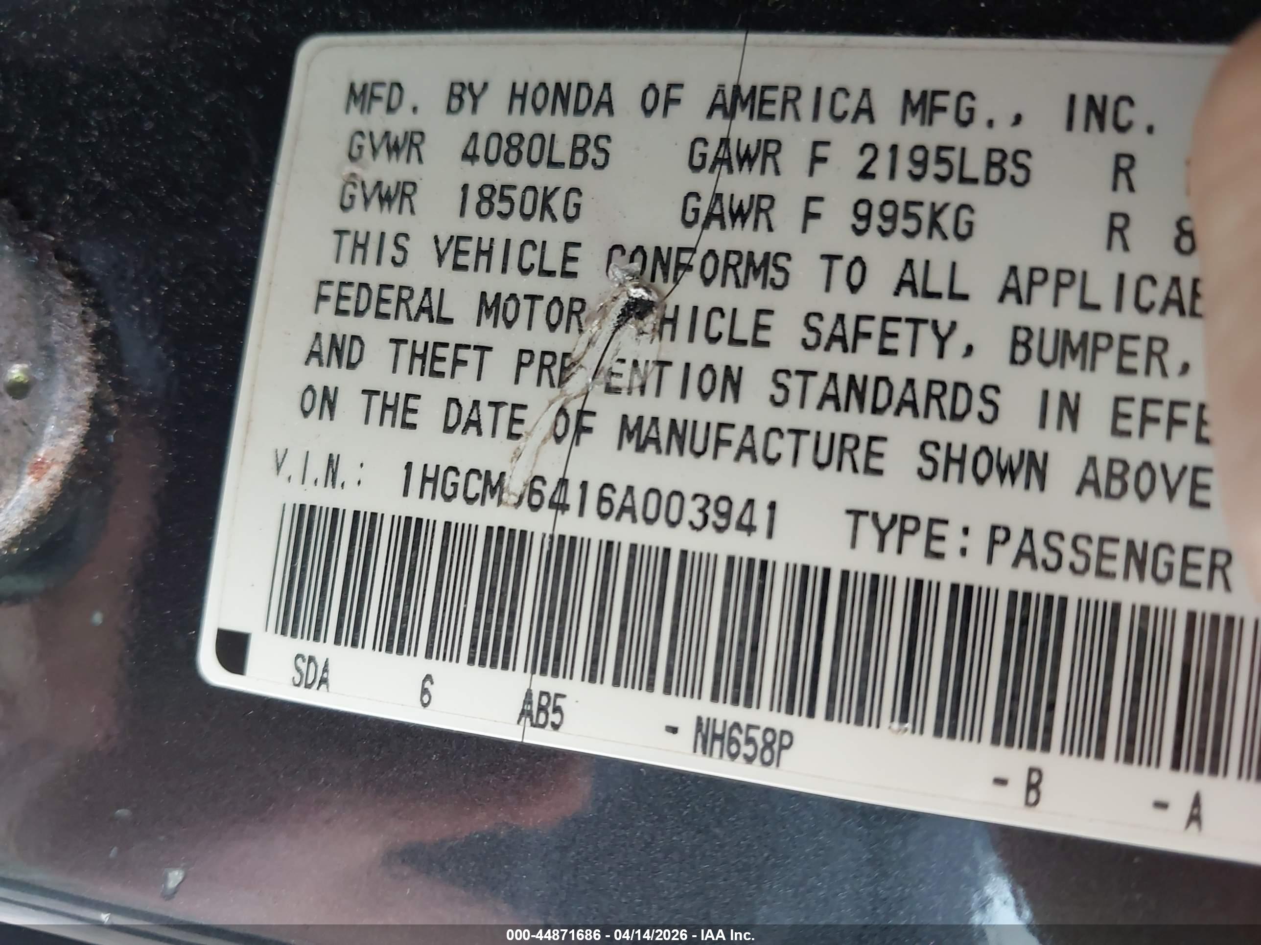 HONDA ACCORD image 9
