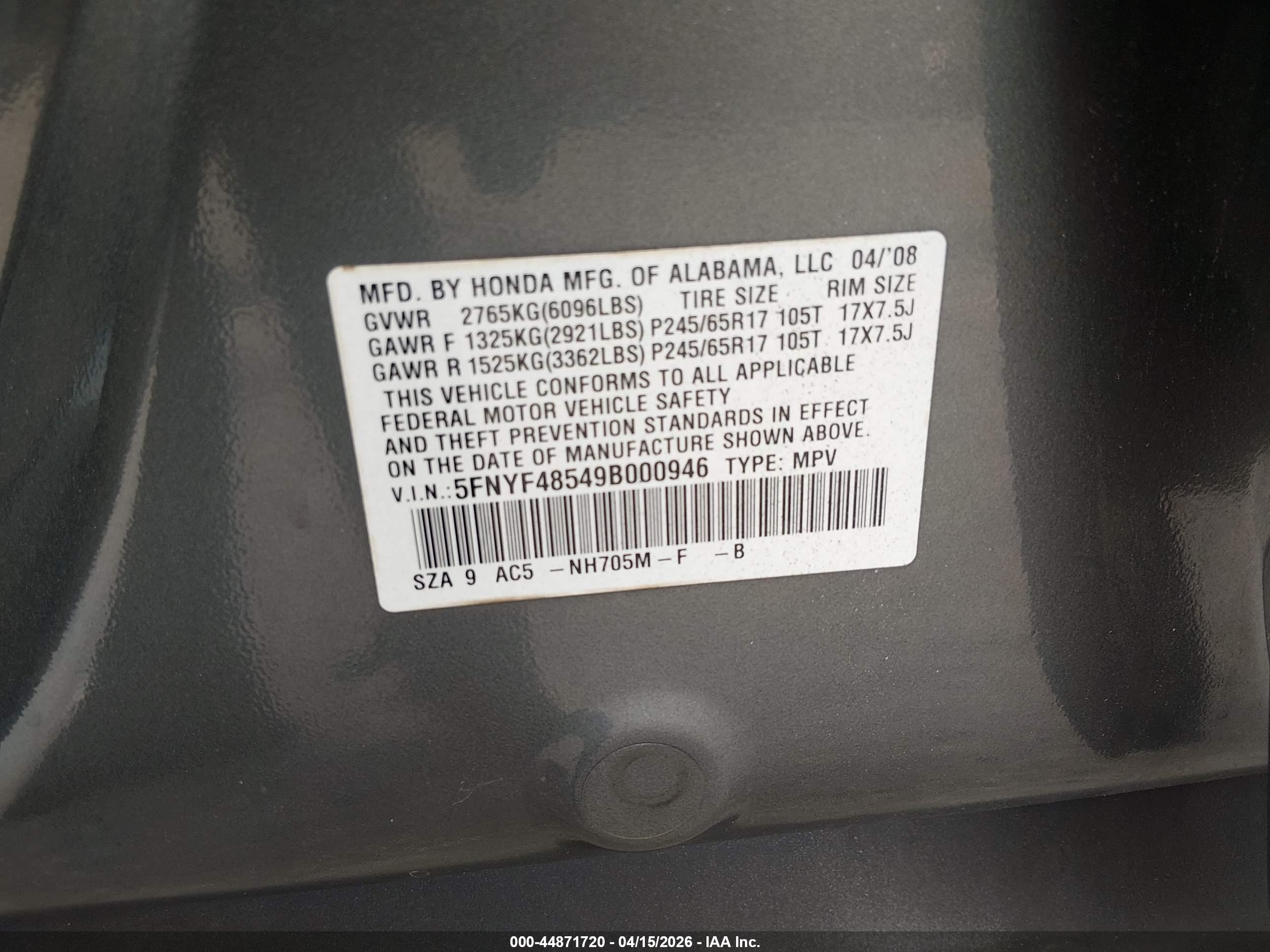 HONDA PILOT image 9