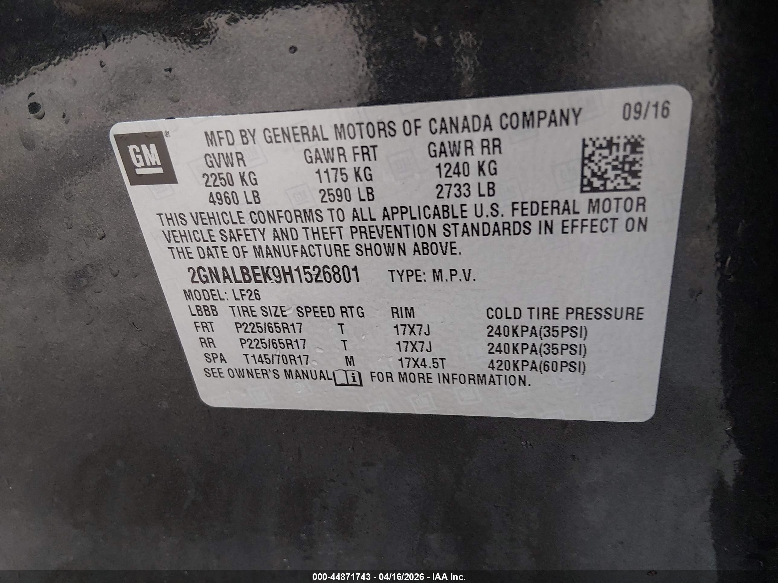 CHEVROLET EQUINOX image 9