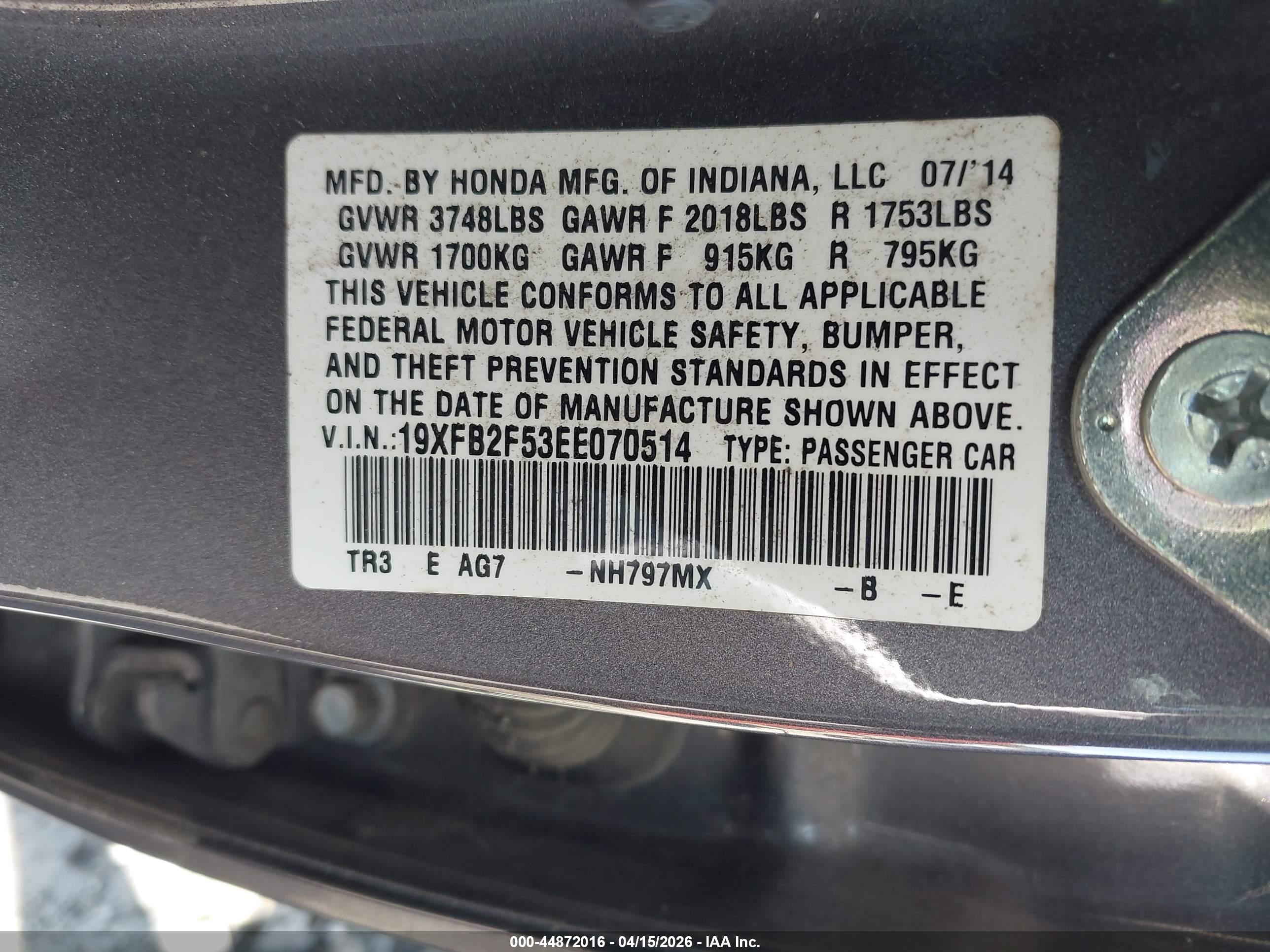 HONDA CIVIC image 9