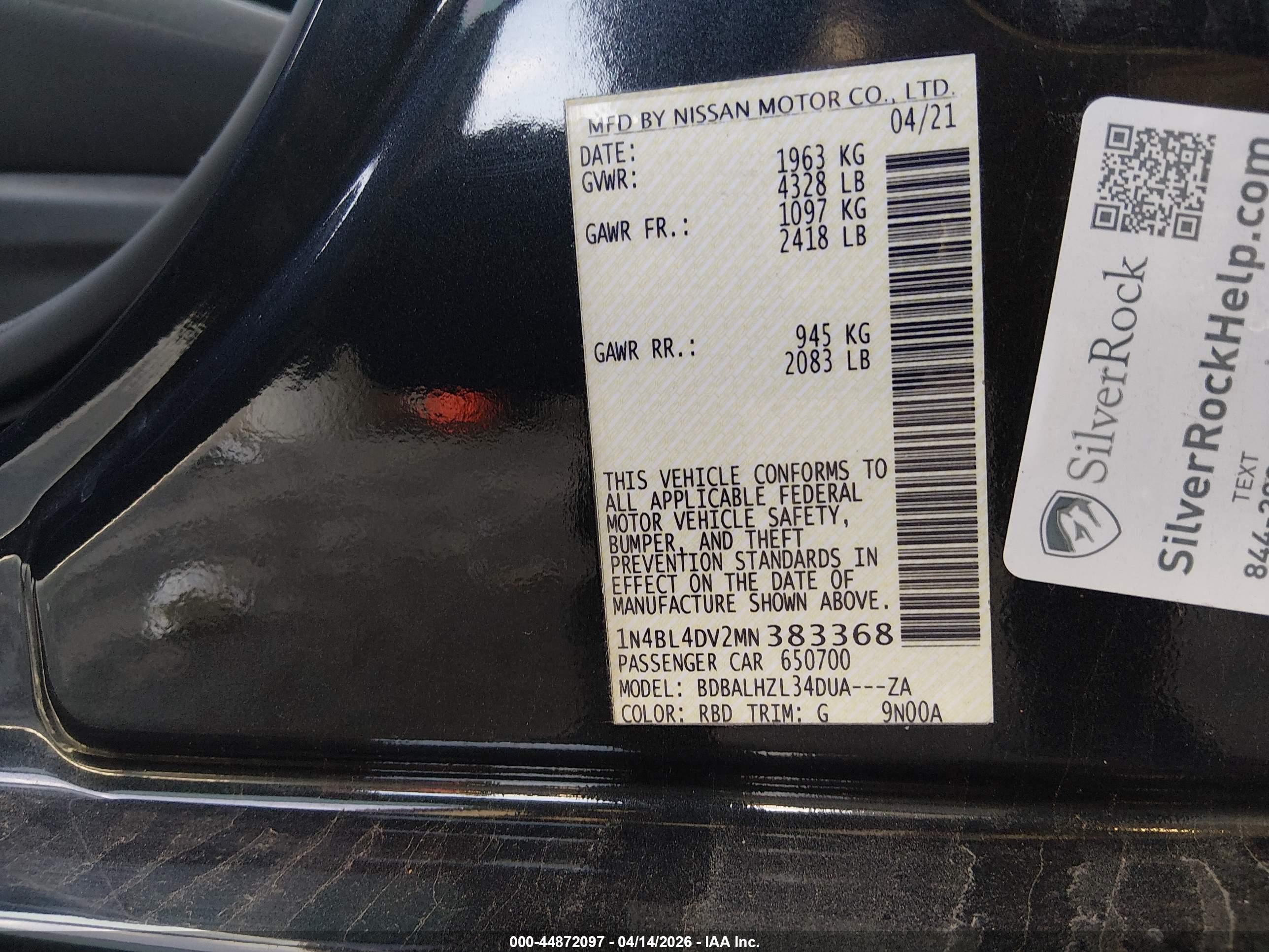 NISSAN ALTIMA image 9