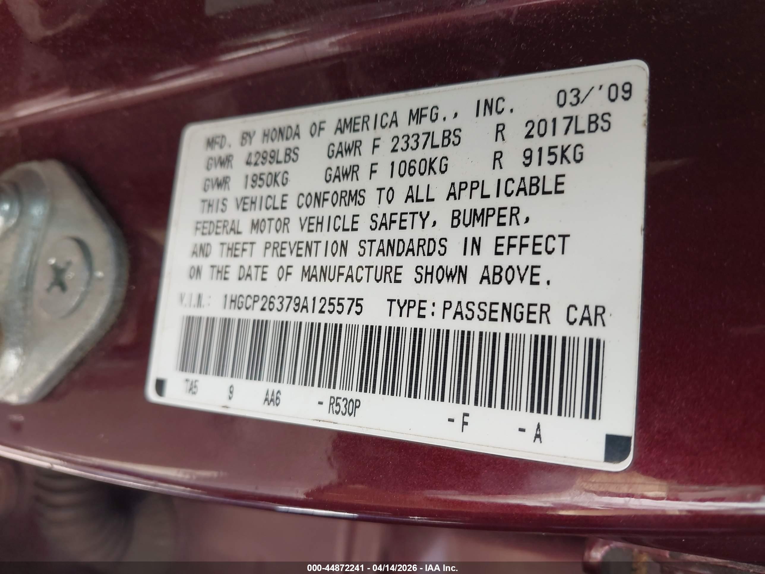 HONDA ACCORD image 9