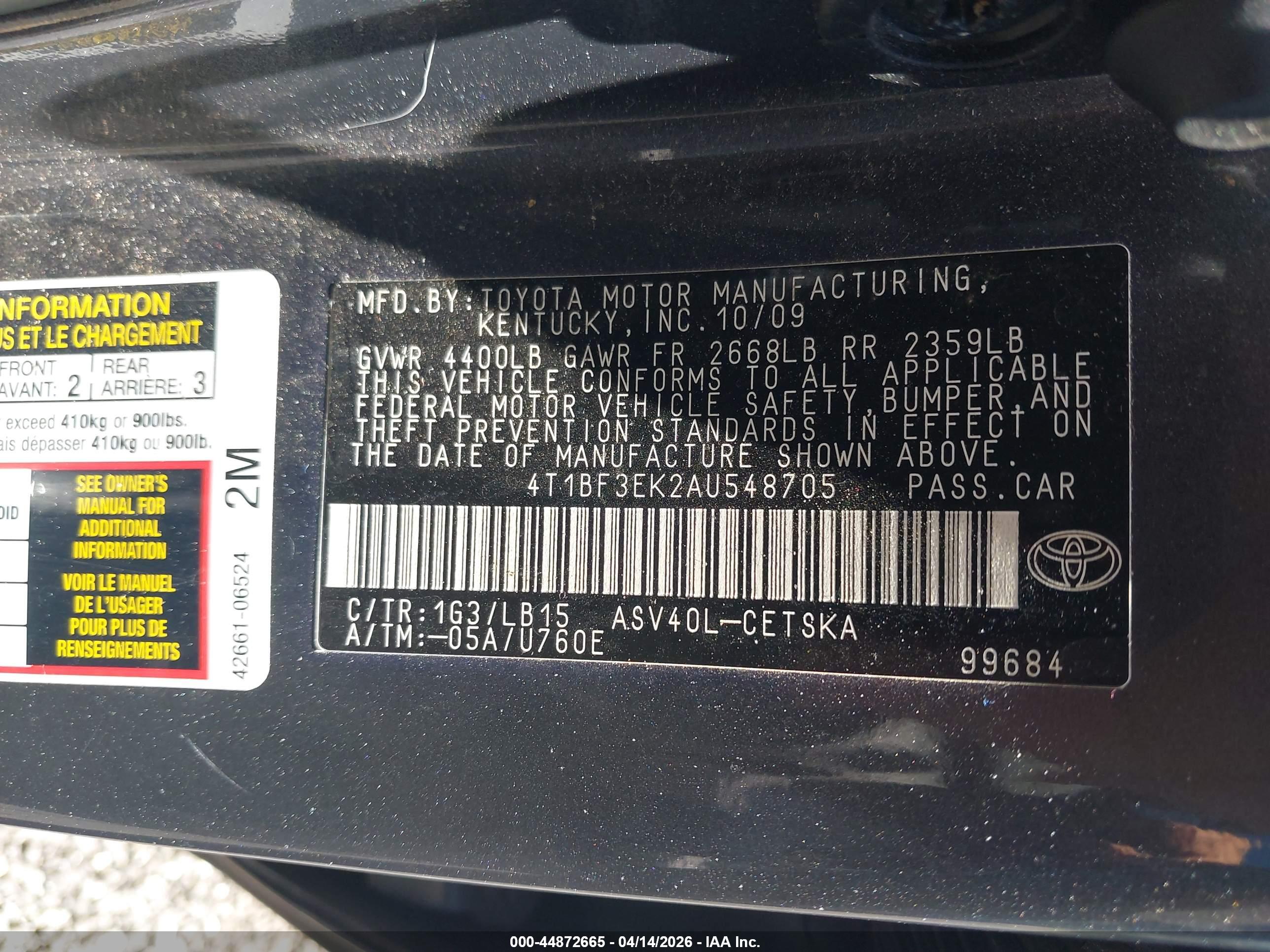 TOYOTA CAMRY image 9