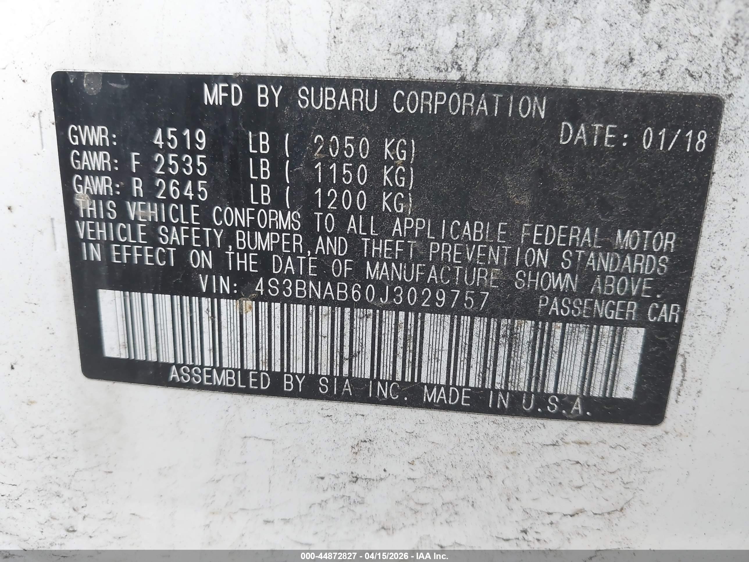 SUBARU LEGACY image 9