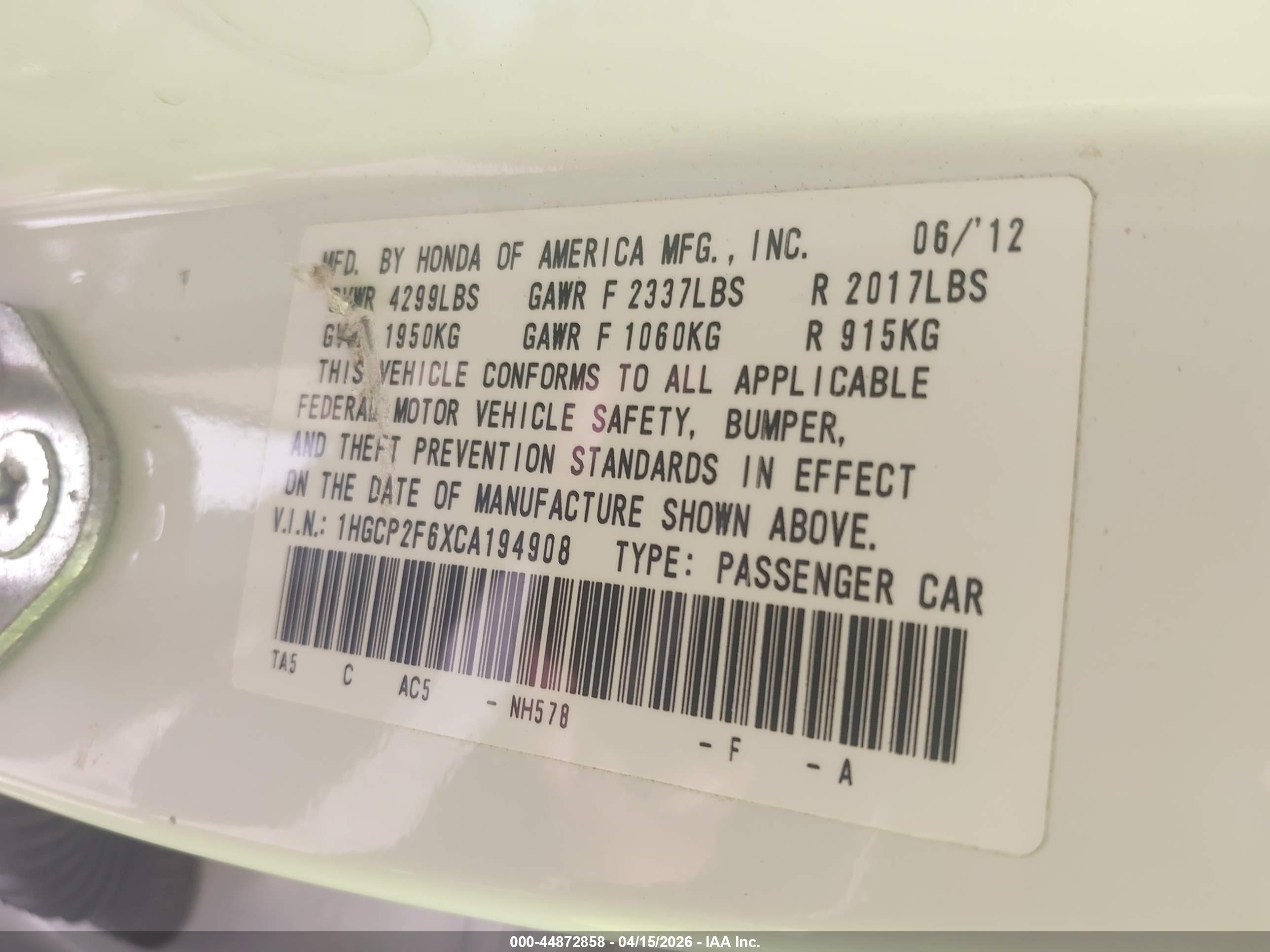 HONDA ACCORD image 9
