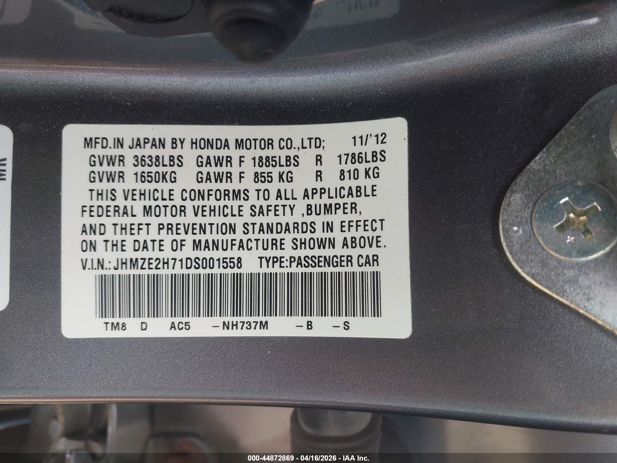 HONDA INSIGHT image 9