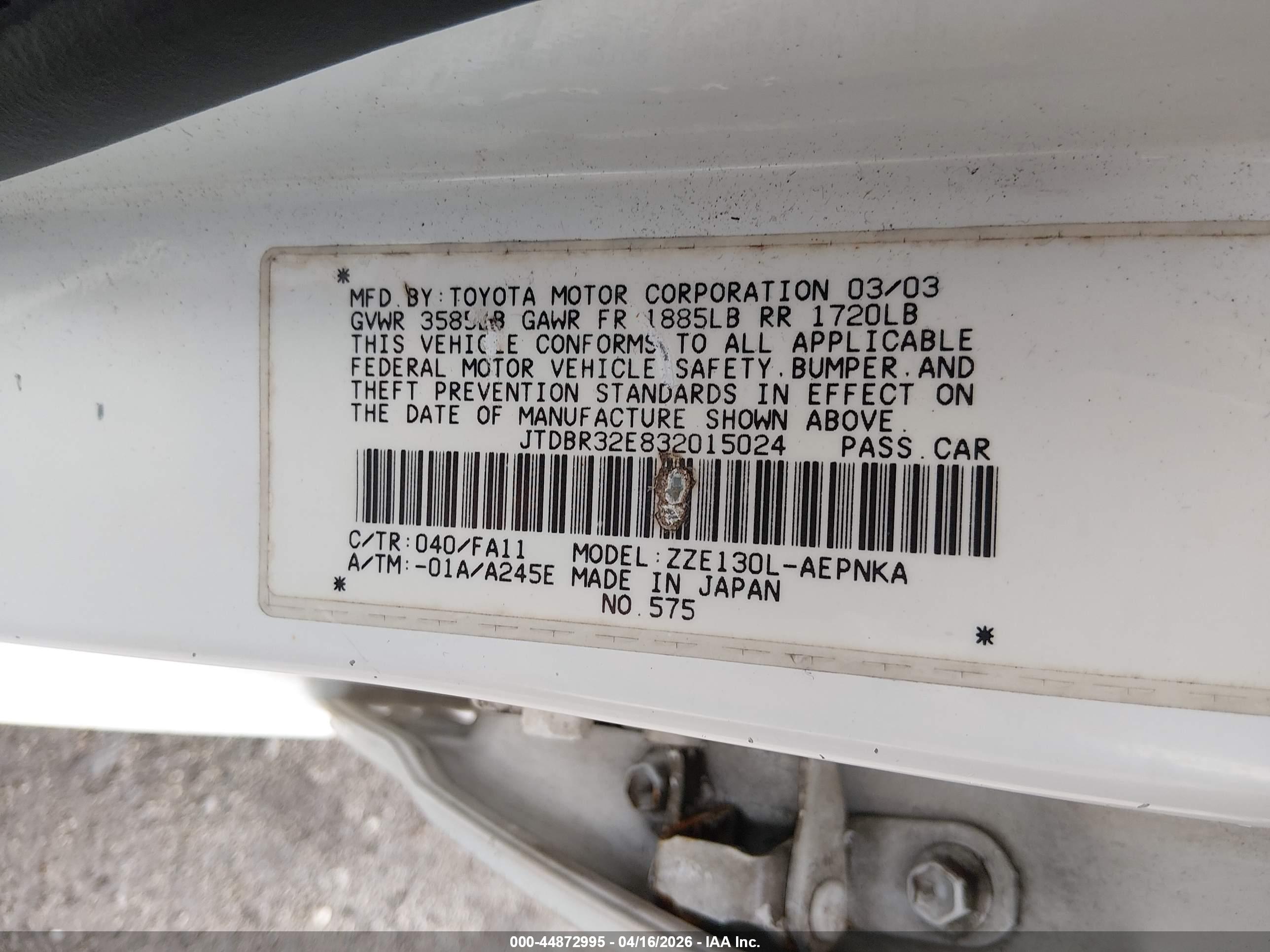 TOYOTA COROLLA image 9