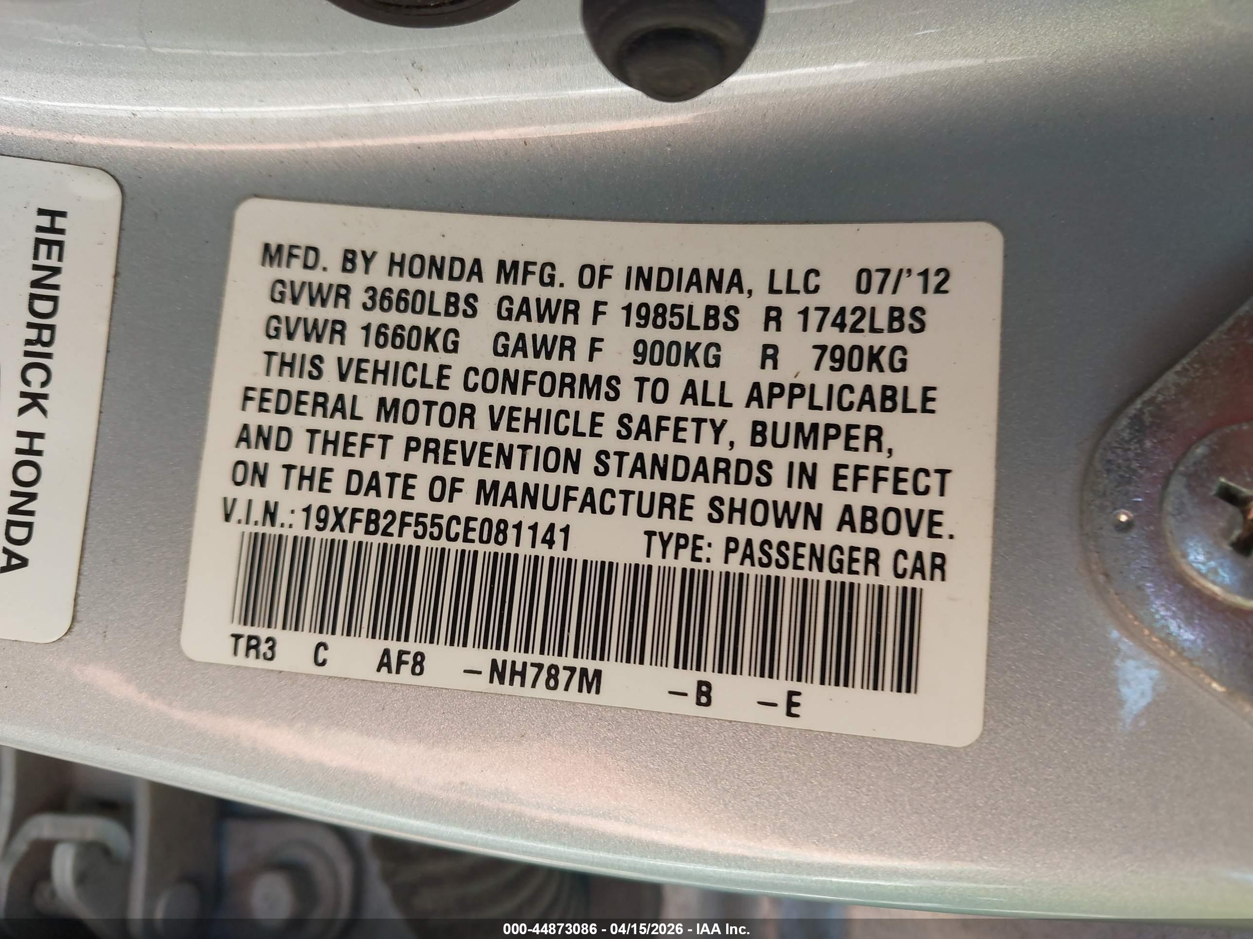 HONDA CIVIC image 9