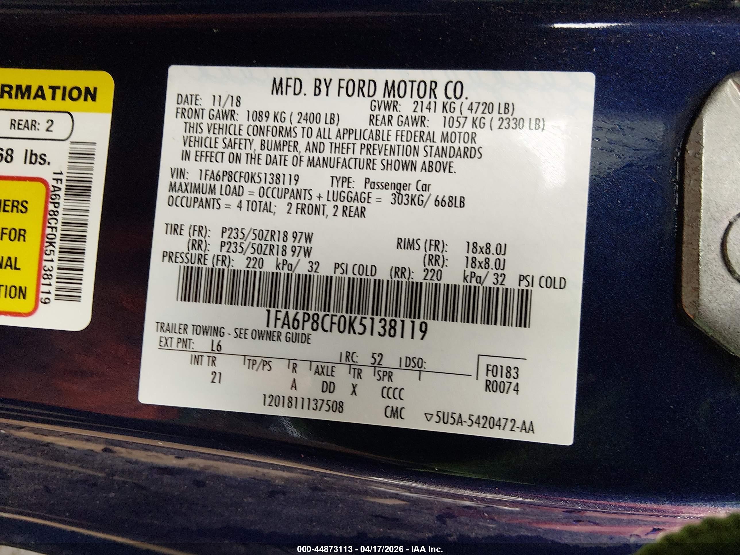FORD MUSTANG image 9