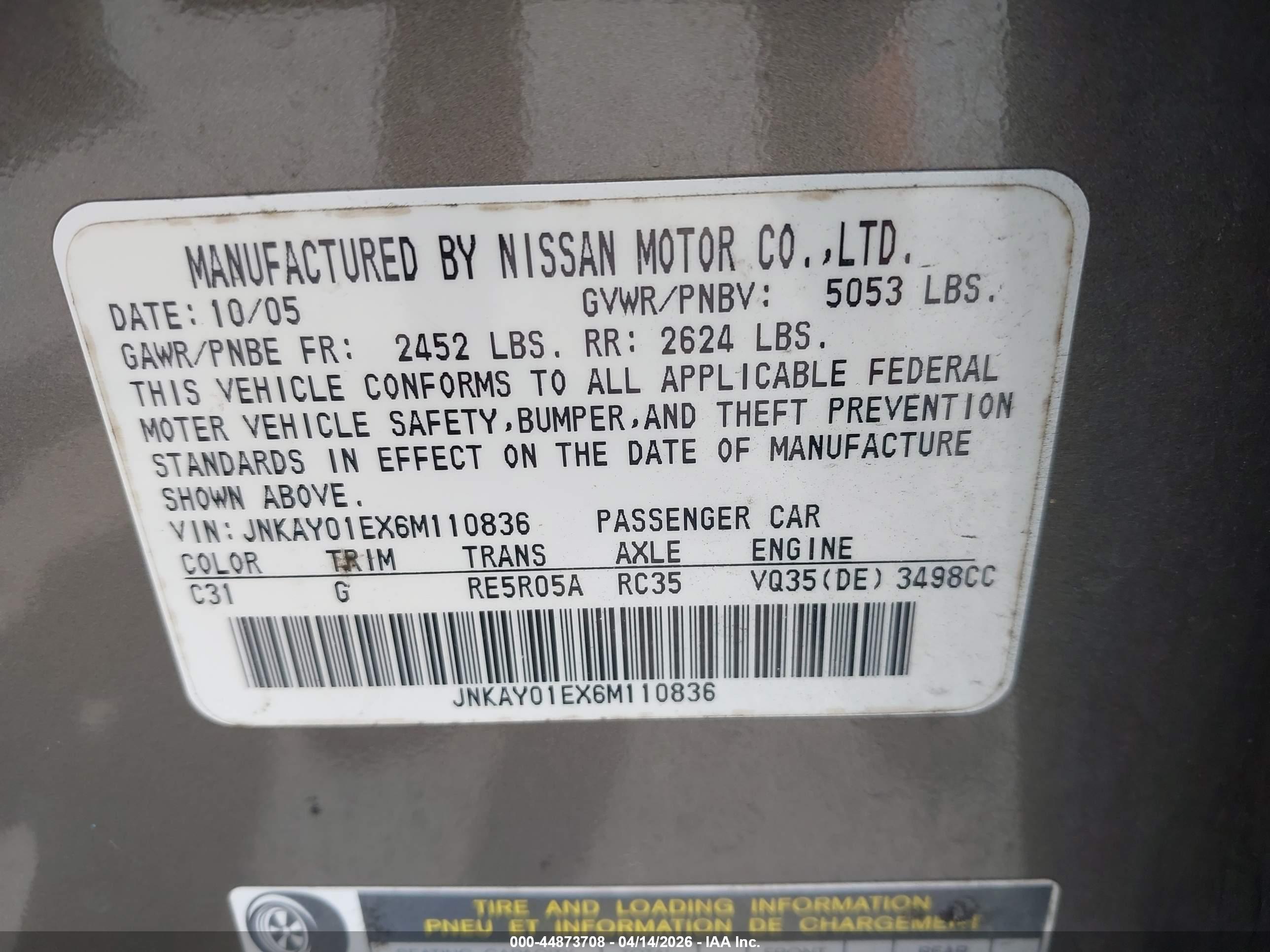 INFINITI M35 image 9