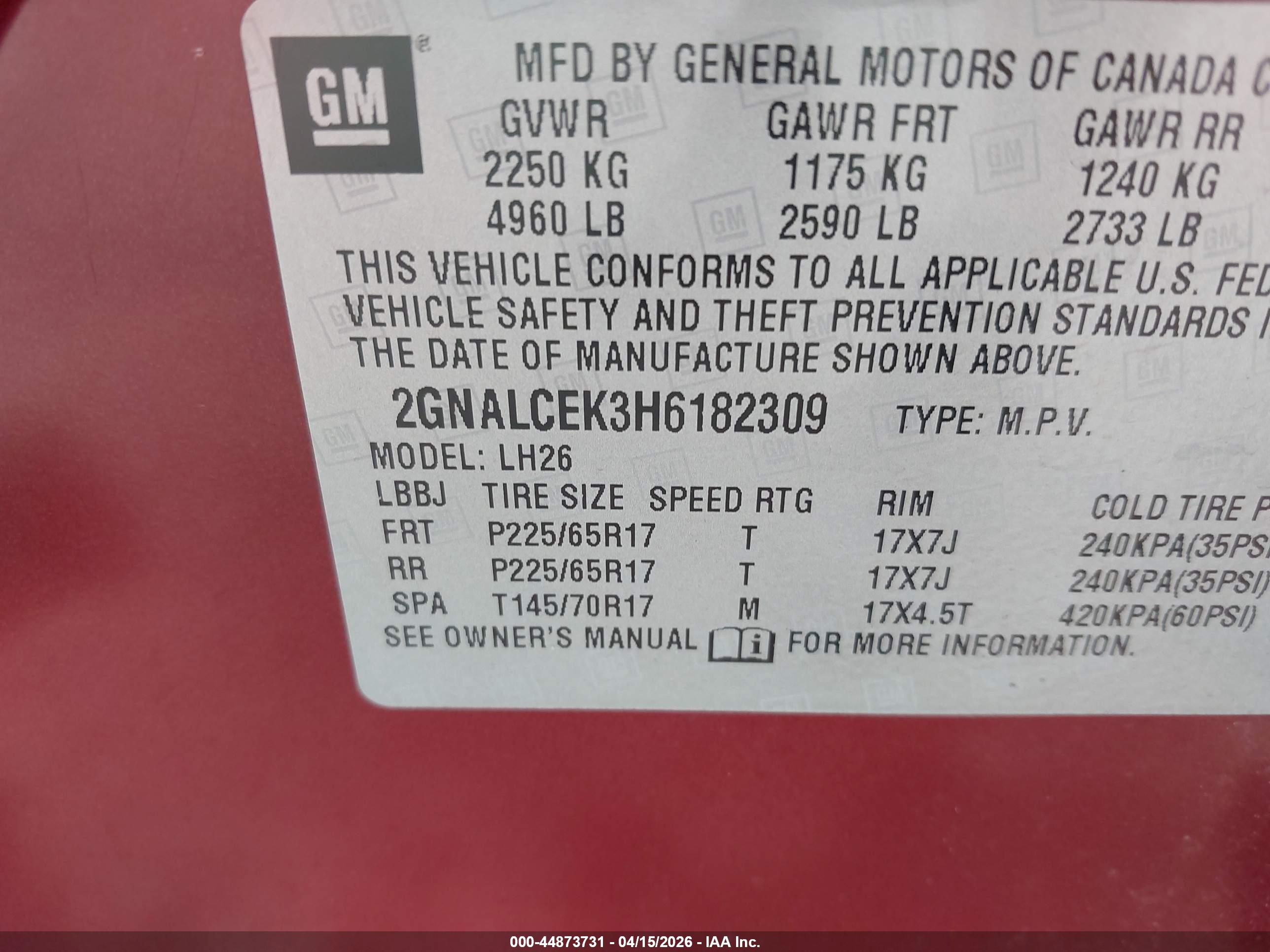 CHEVROLET EQUINOX image 9