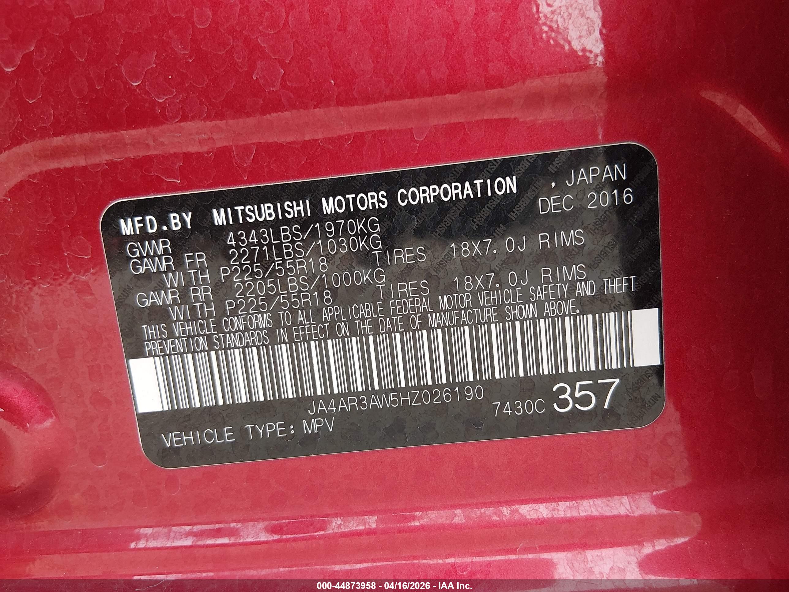 MITSUBISHI OUTLANDER image 9