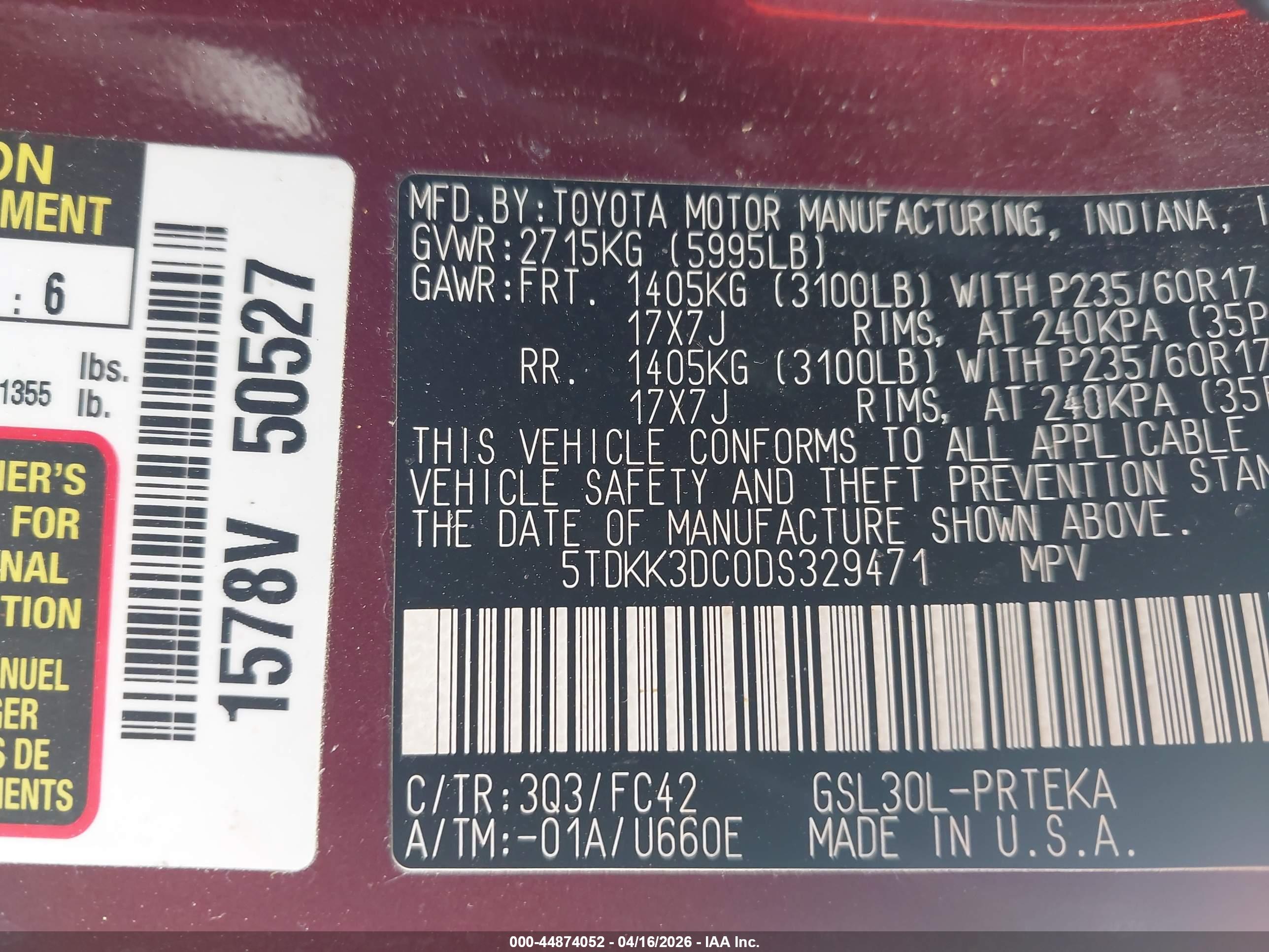 TOYOTA SIENNA image 9