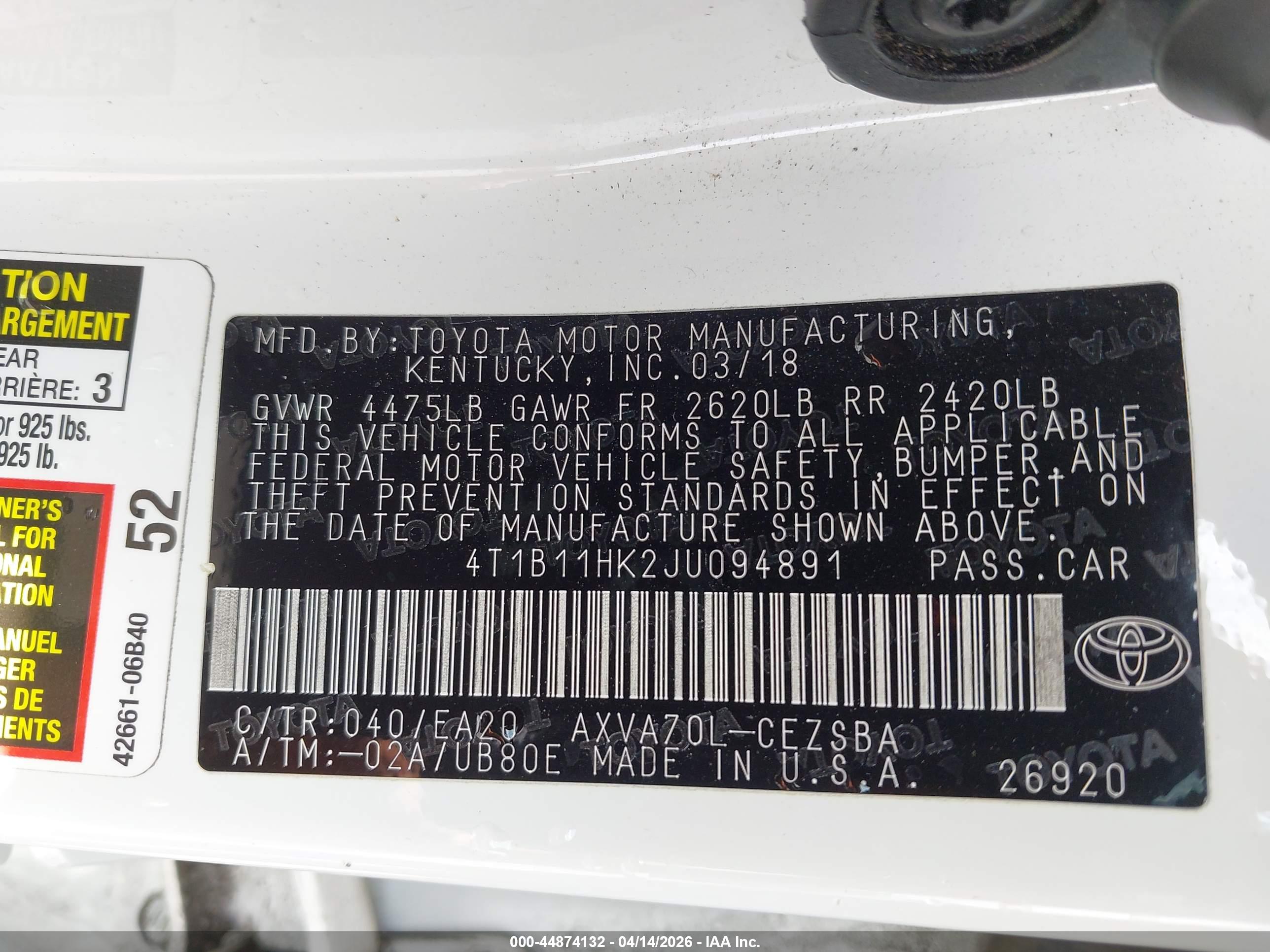 TOYOTA CAMRY image 9