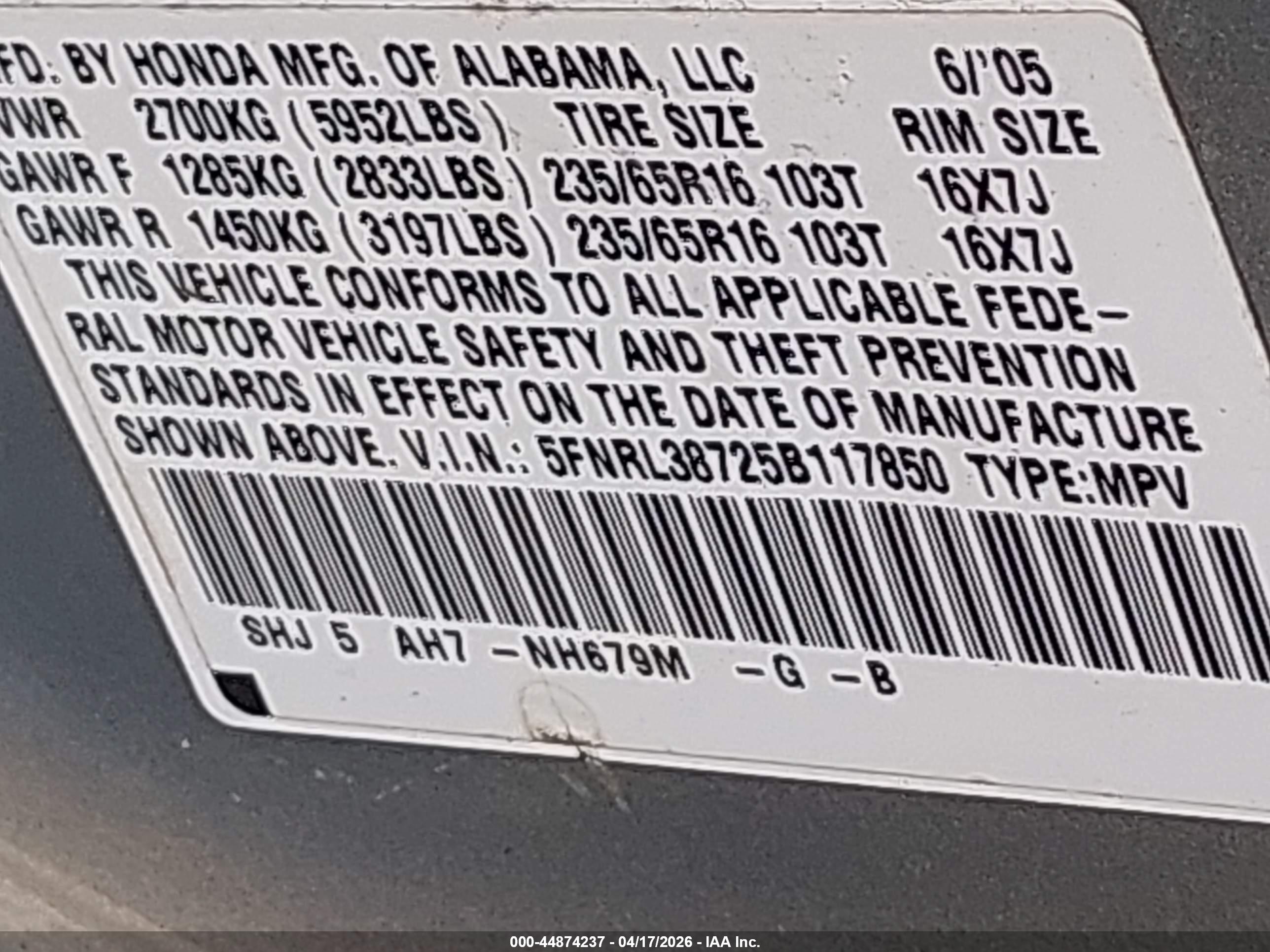 HONDA ODYSSEY image 9