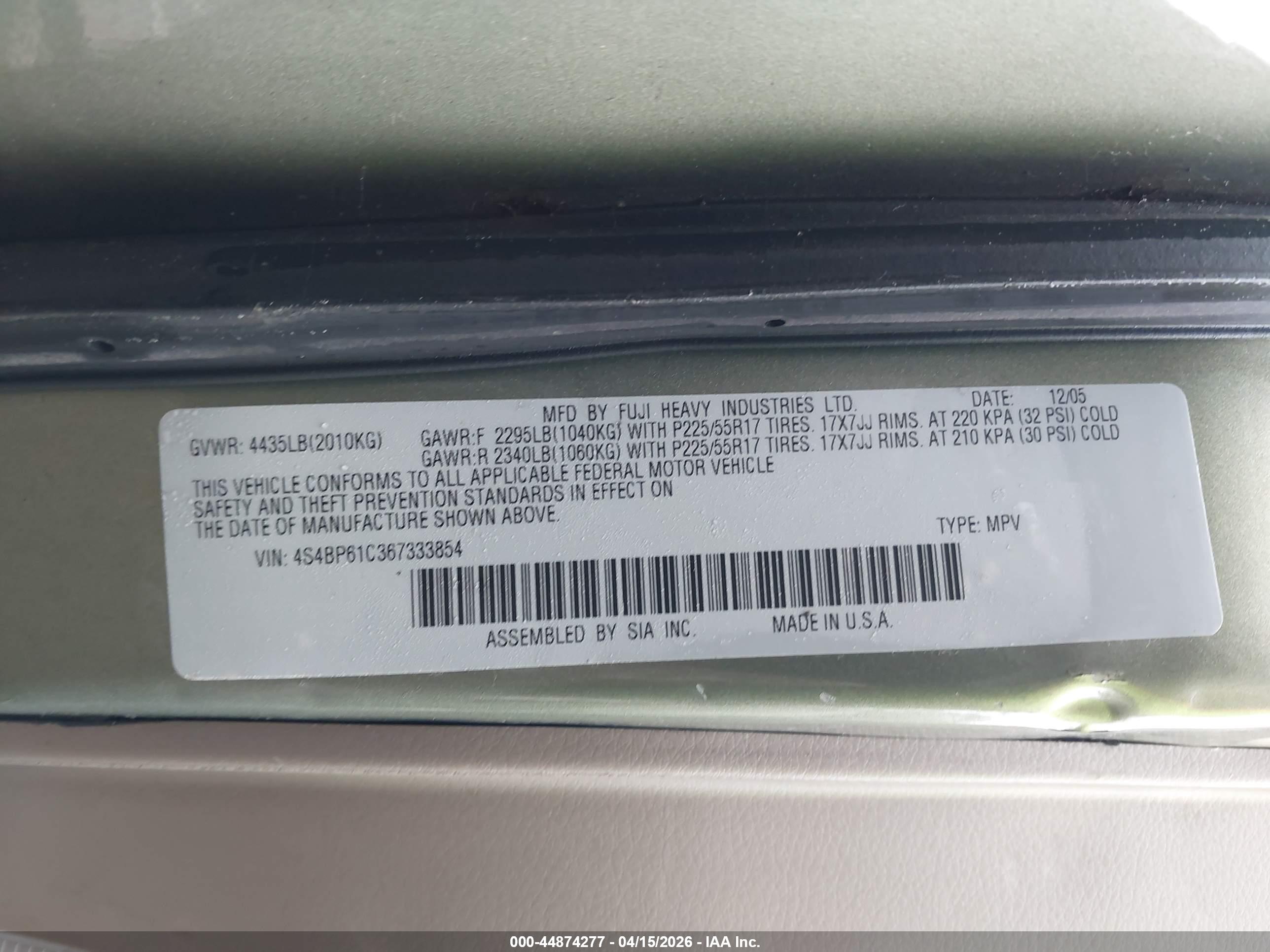 SUBARU OUTBACK image 9