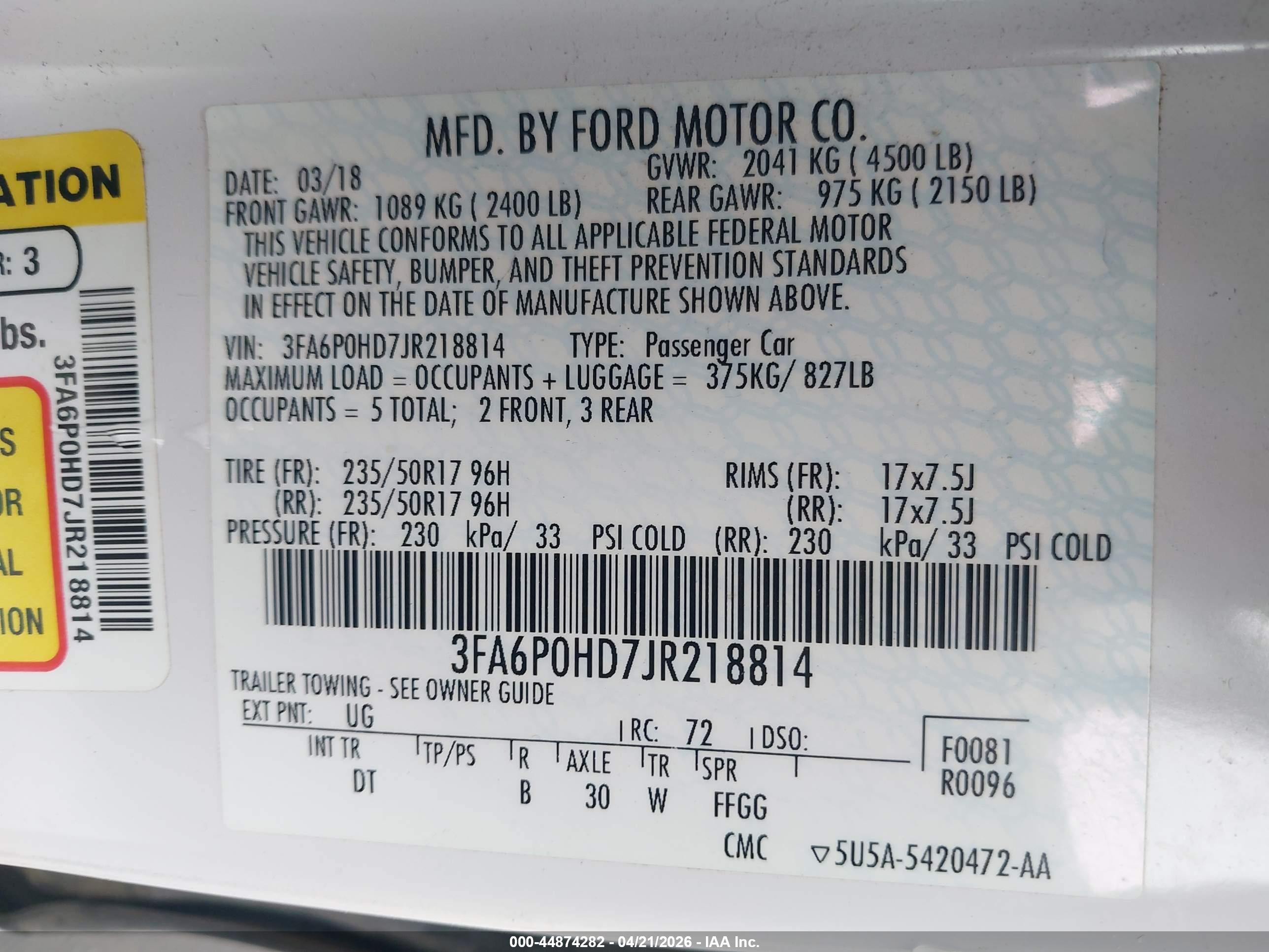 FORD FUSION image 9