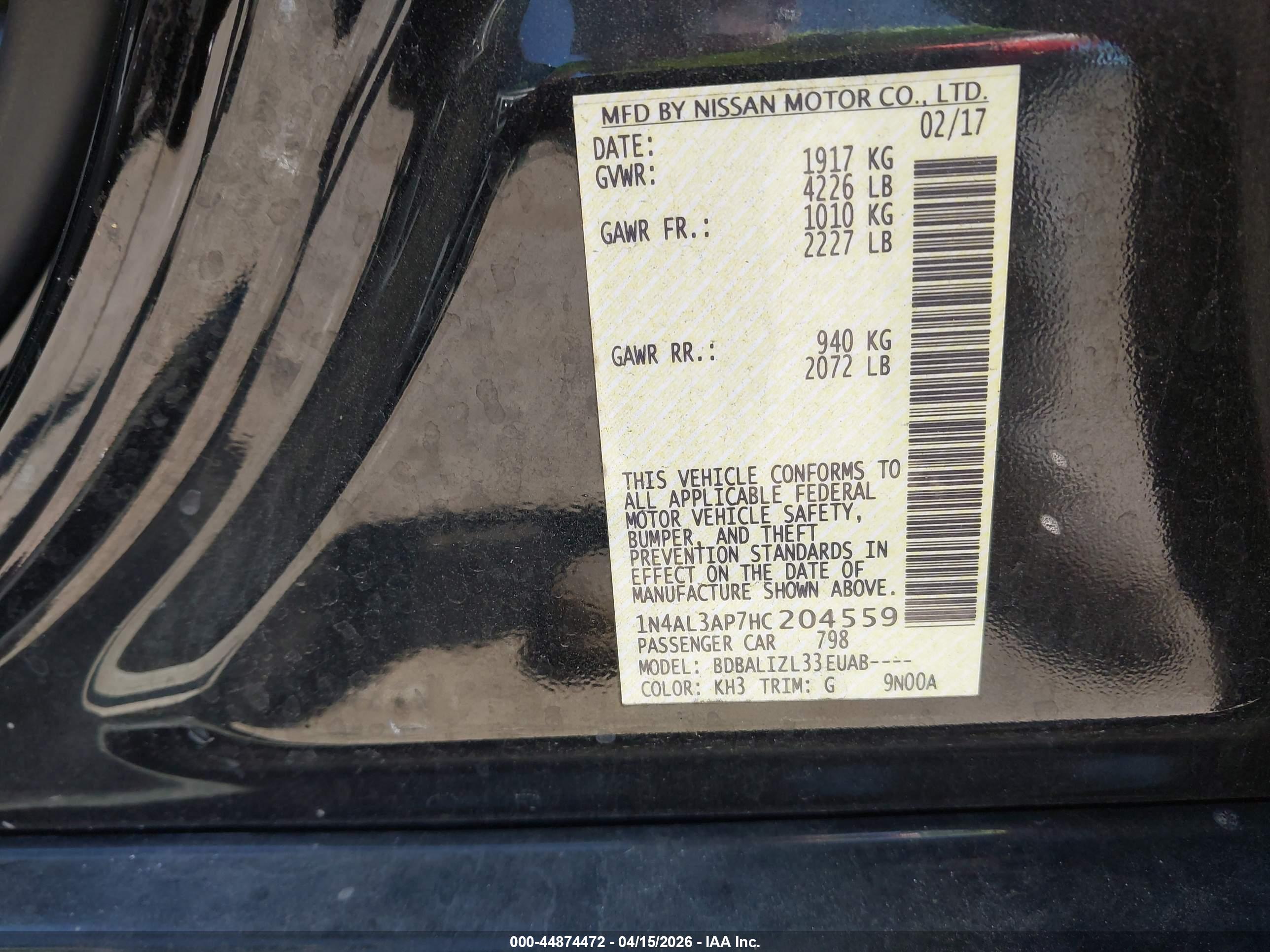 NISSAN ALTIMA image 9