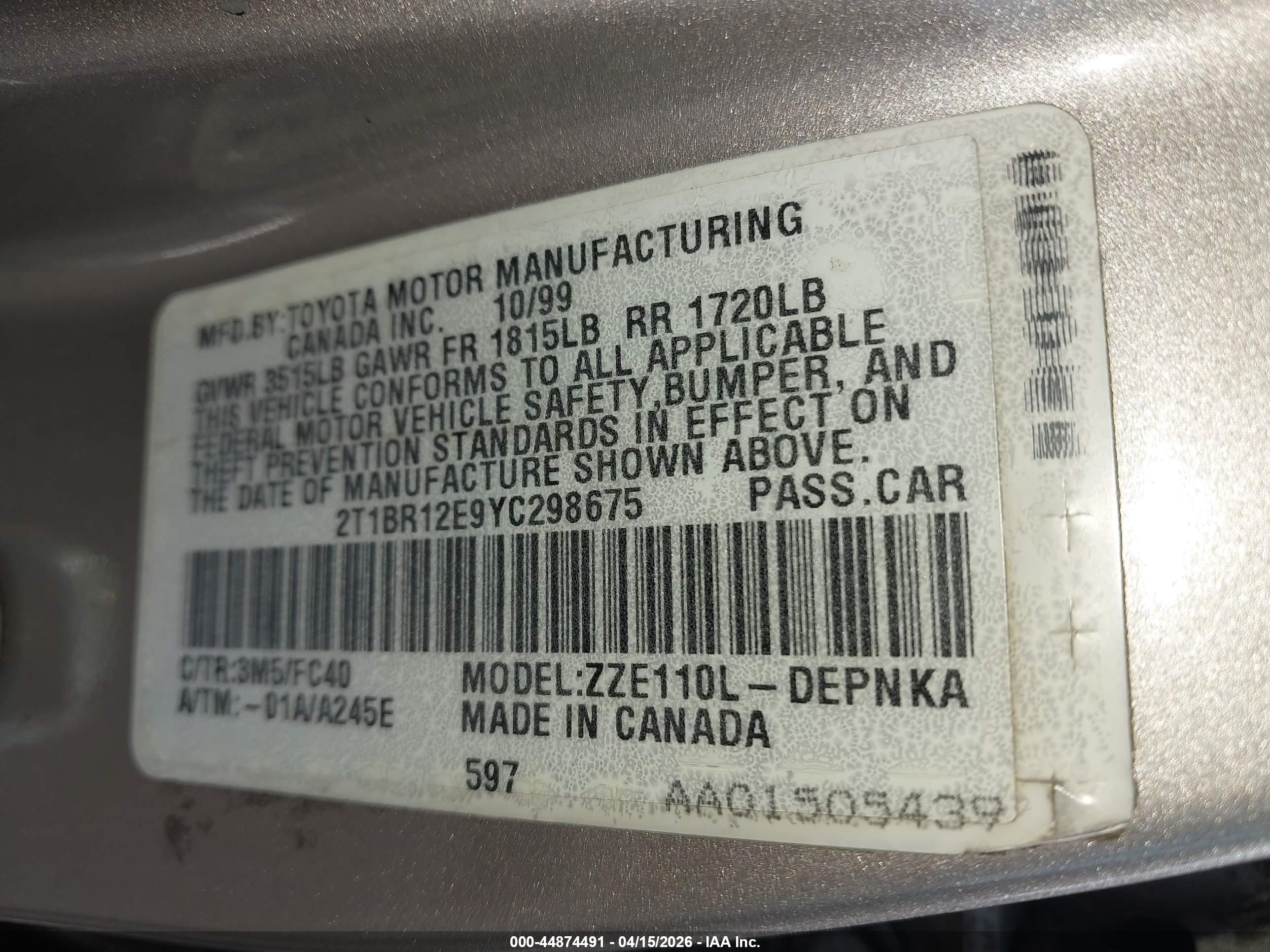 TOYOTA COROLLA image 9
