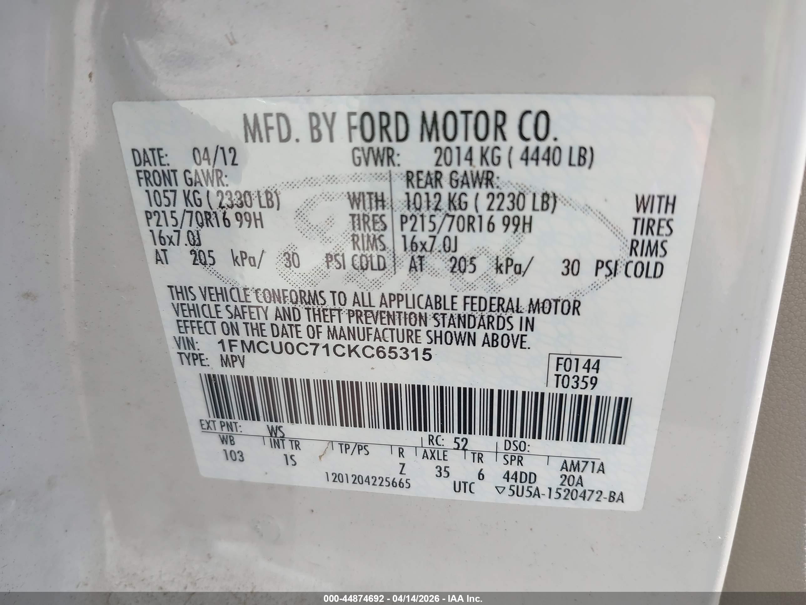 FORD ESCAPE image 9