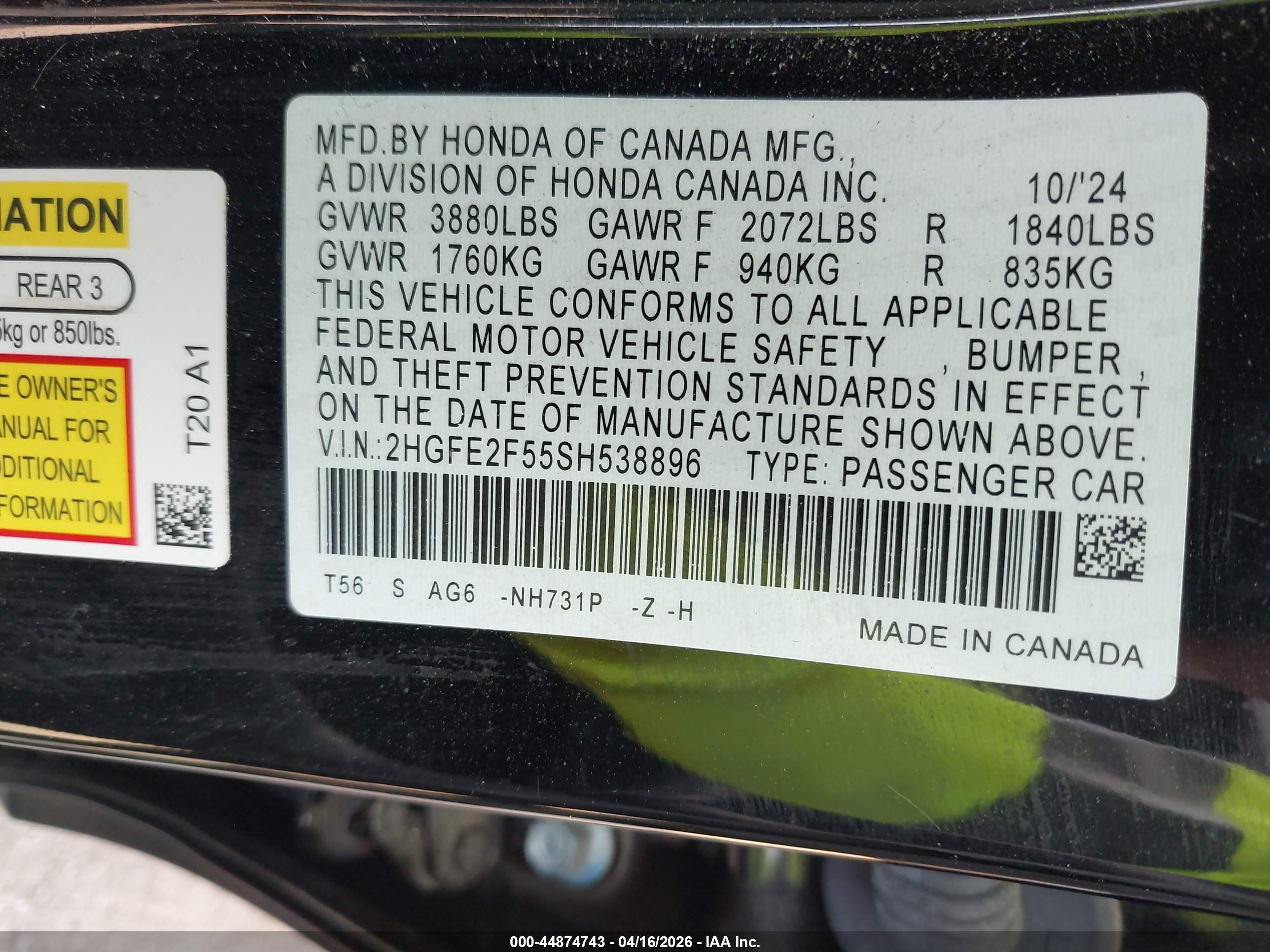 HONDA CIVIC image 9