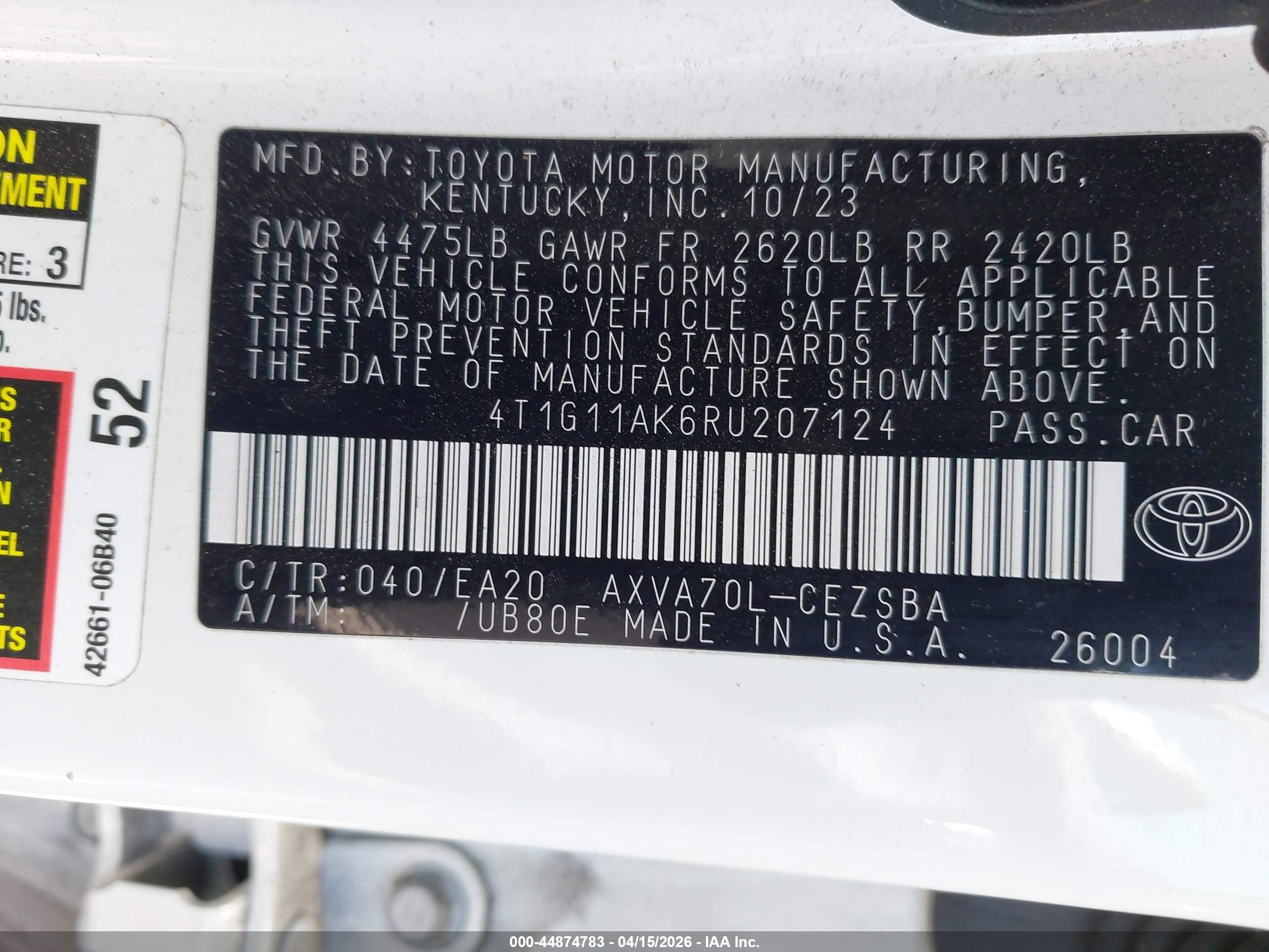 TOYOTA CAMRY image 9